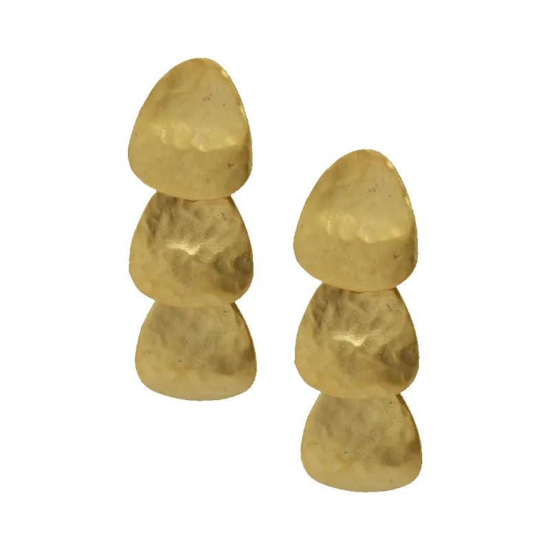 Drop Hammered Pierced Earring sold by Kenneth Jay Lane