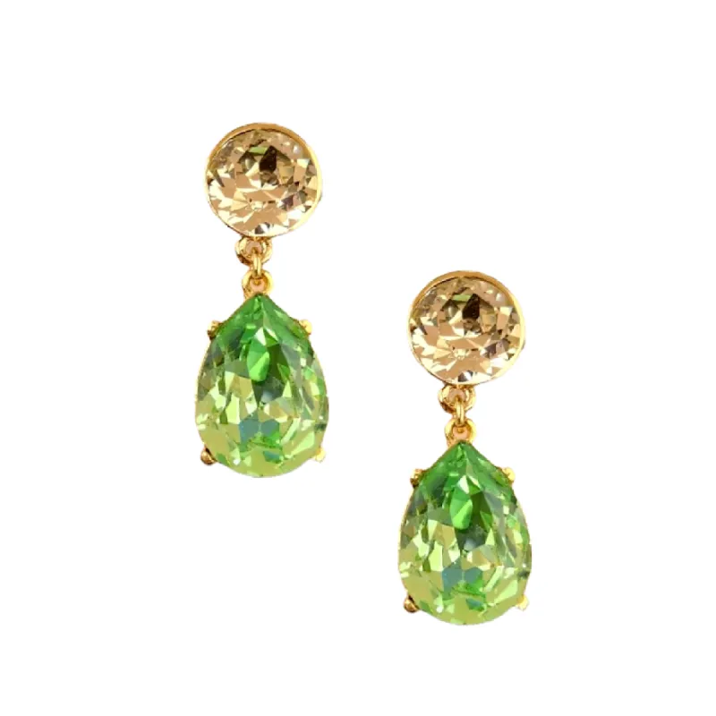 Jonquil & Peridot Teardrop Pierced Earring sold by Kenneth Jay Lane