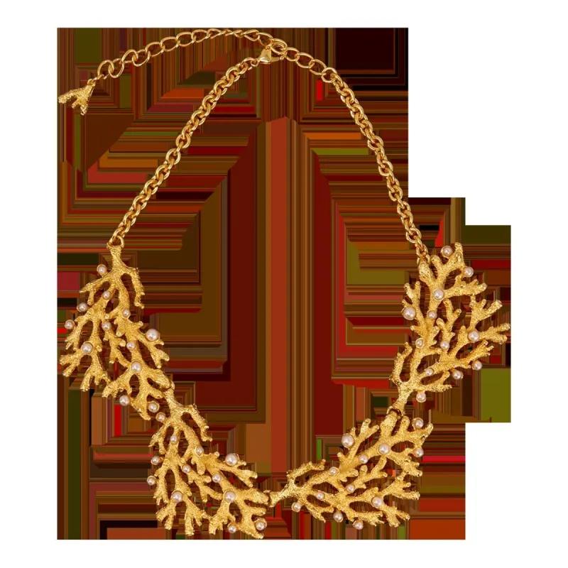 Adjustable Gold Pearl Branch Necklace sold by Kenneth Jay Lane