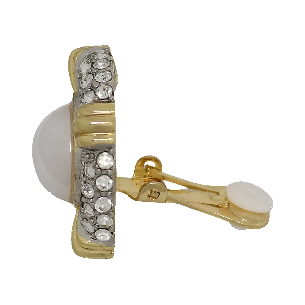 Two Tone White Pearl Earring sold by Kenneth Jay Lane product image thumbnail 2