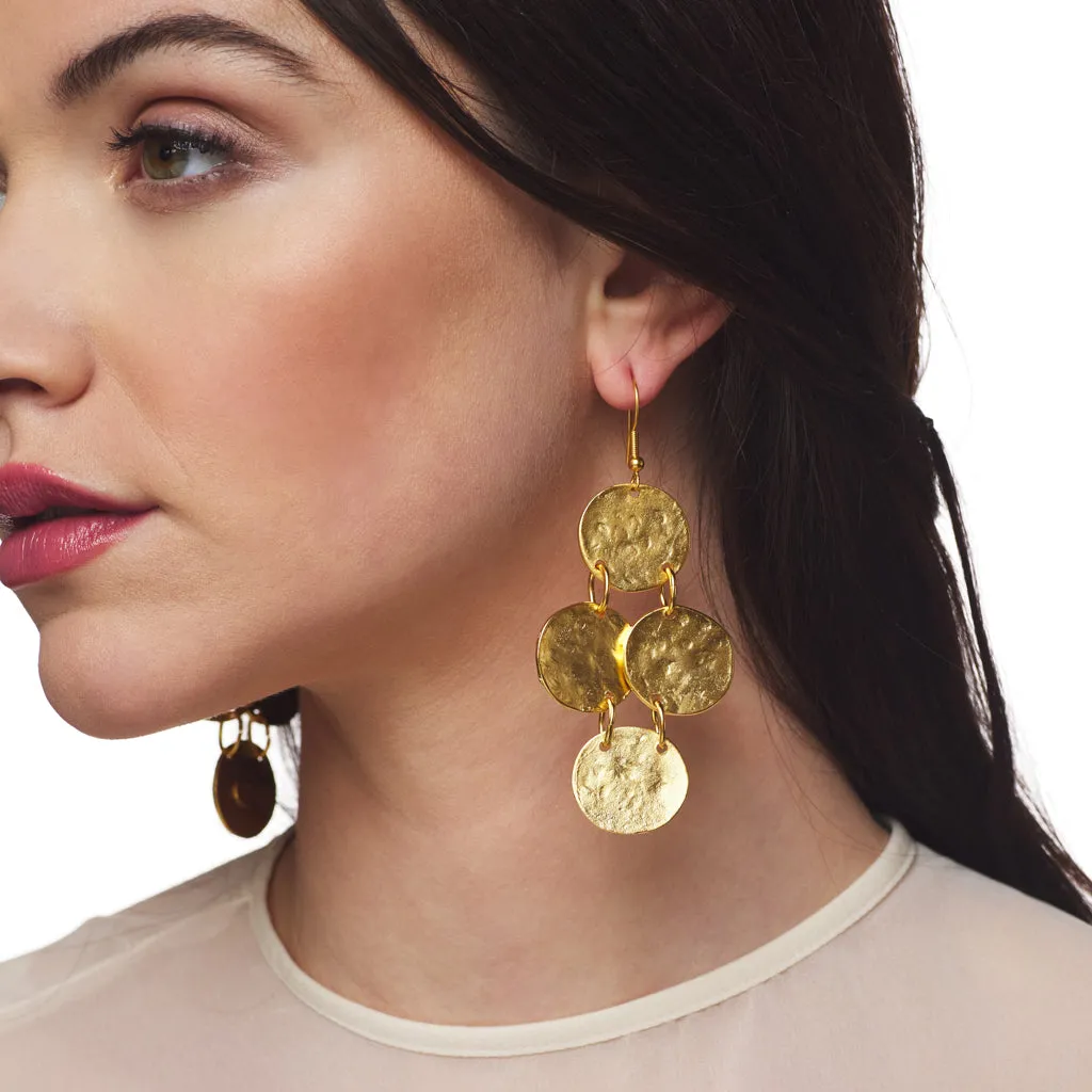 Textured Coin Earring sold by Kenneth Jay Lane