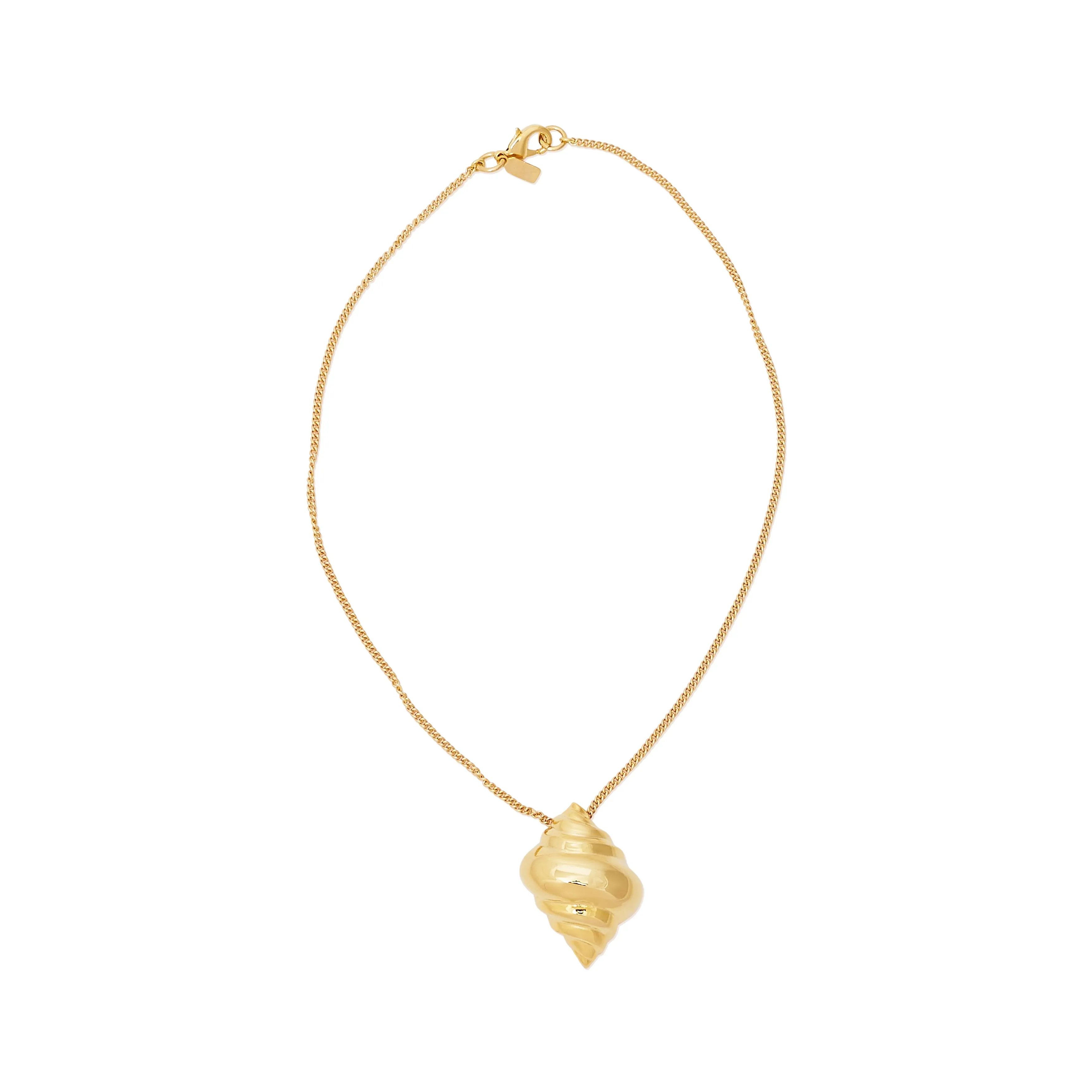 Gold Chain & Seashell Pendant Necklace sold by Kenneth Jay Lane