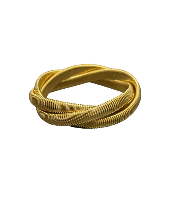 8mm Gold Snake Chain Stretch Bracelet sold by Kenneth Jay Lane