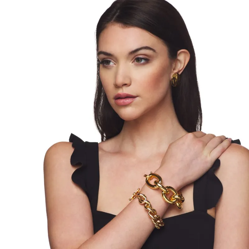 Gold Medium Link Bracelet sold by Kenneth Jay Lane