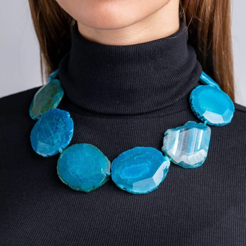 Blue Stone Station Necklace sold by Kenneth Jay Lane