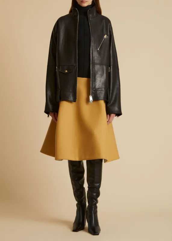 The Farla Skirt in Camel made by KHAITE