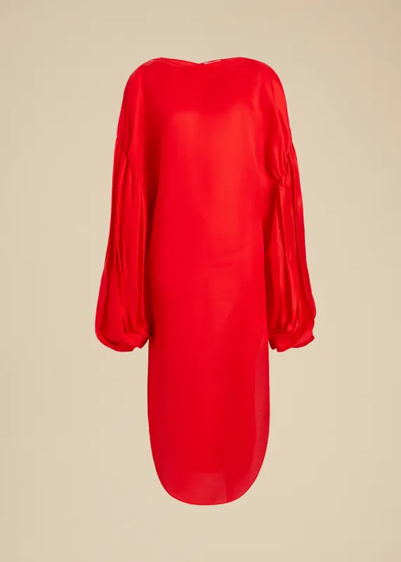 Zelma Dress in Fire Red made by KHAITE
