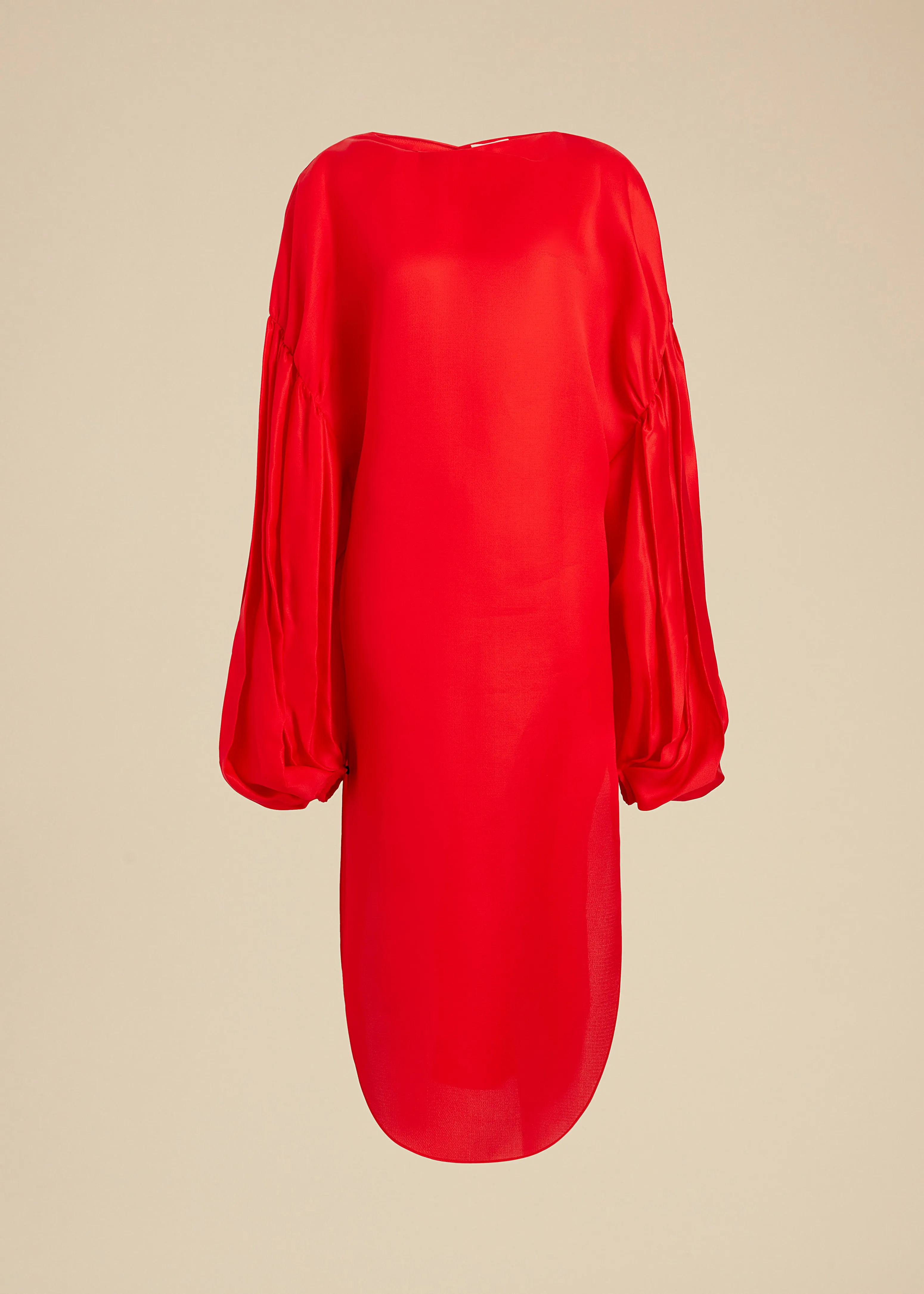 Zelma Dress in Fire Red sold by KHAITE