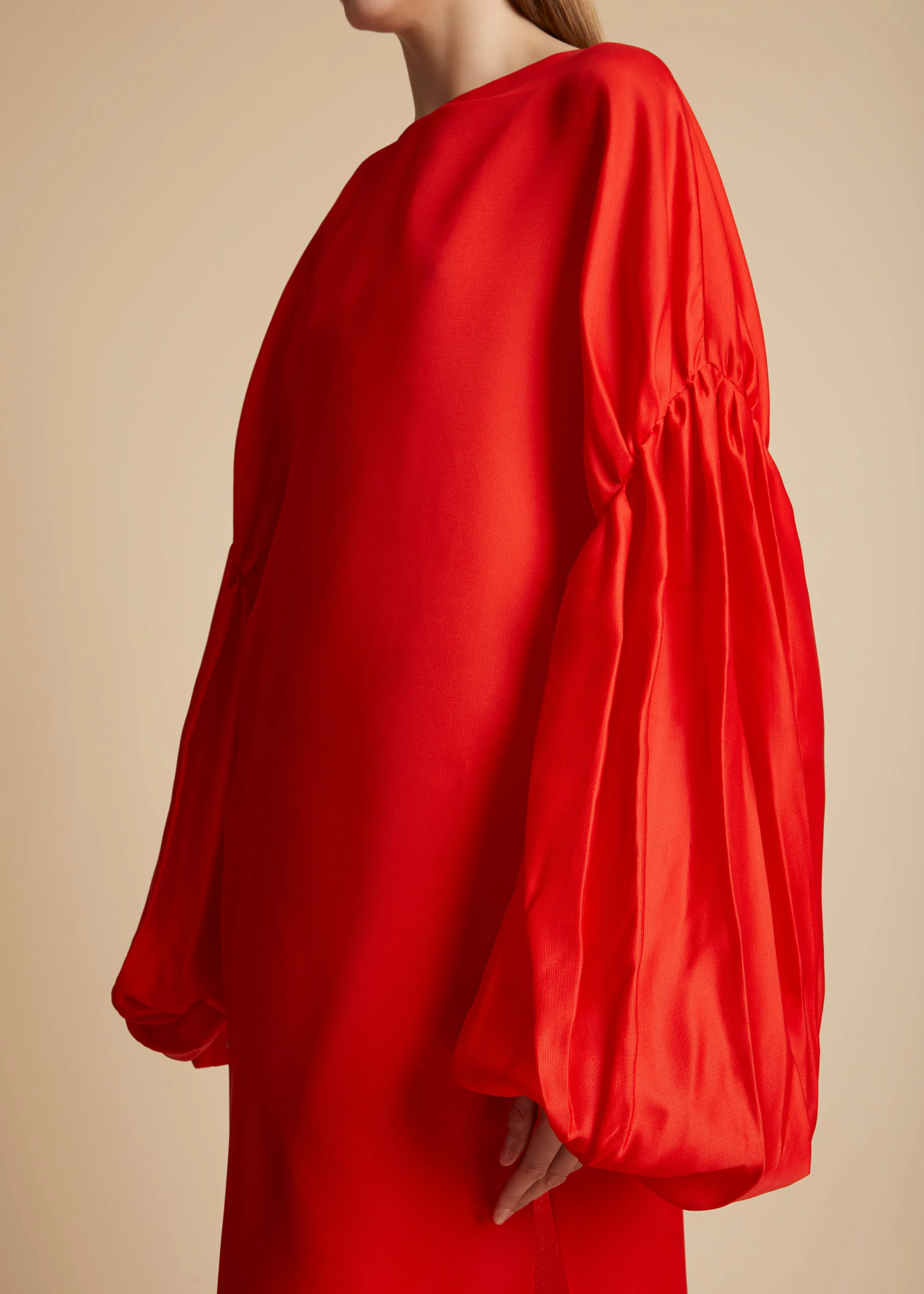 Zelma Dress in Fire Red sold by KHAITE product image thumbnail 5