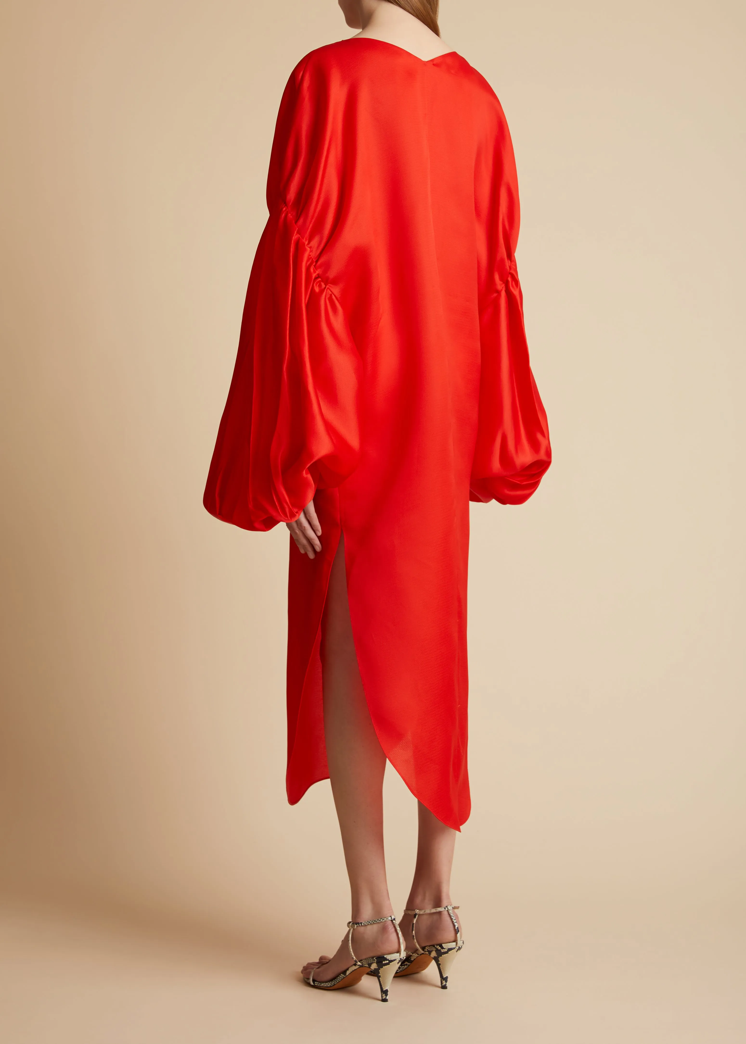 Zelma Dress in Fire Red sold by KHAITE product image thumbnail 4