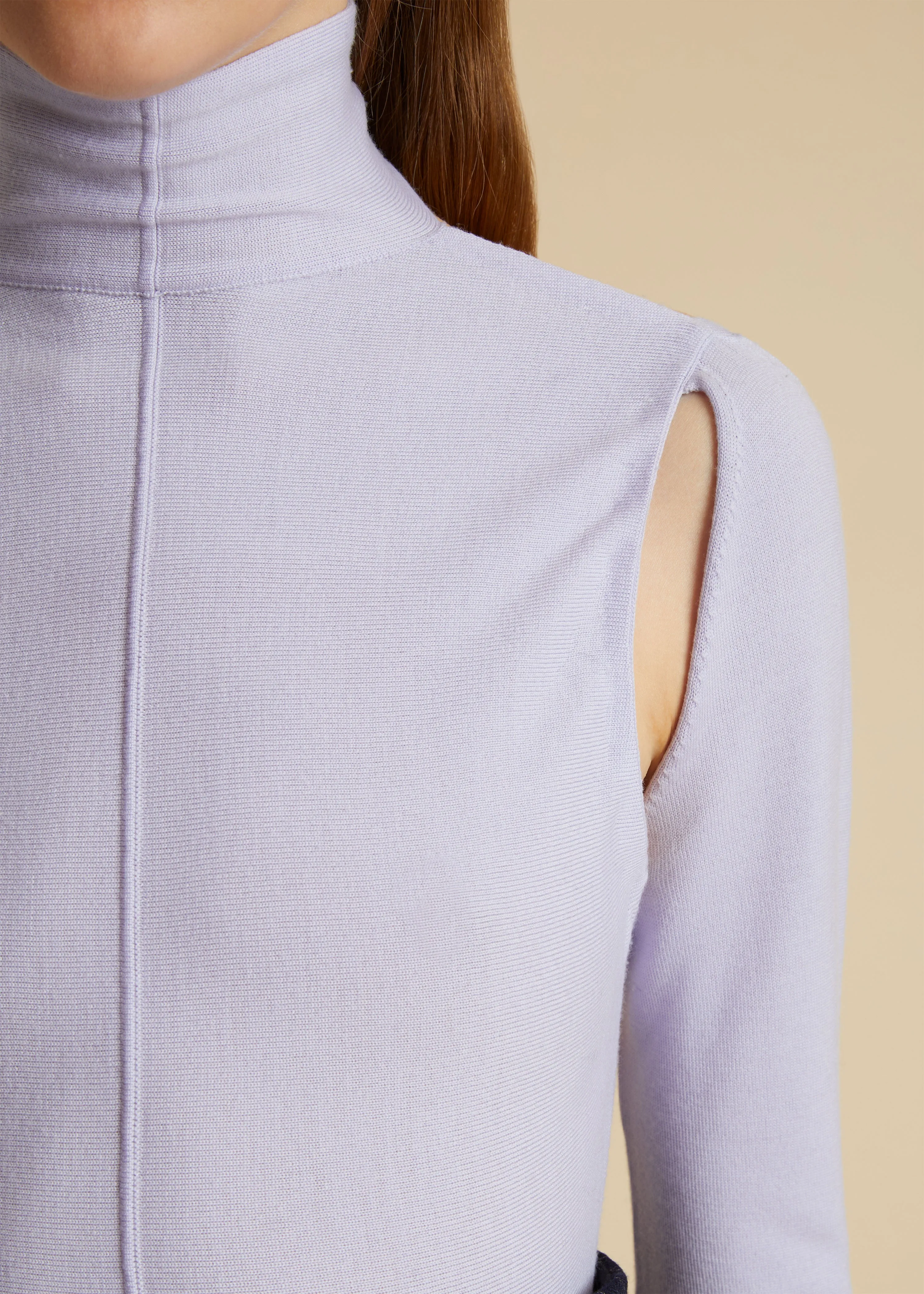 The Marlowe Top in Frost sold by KHAITE product image thumbnail 3