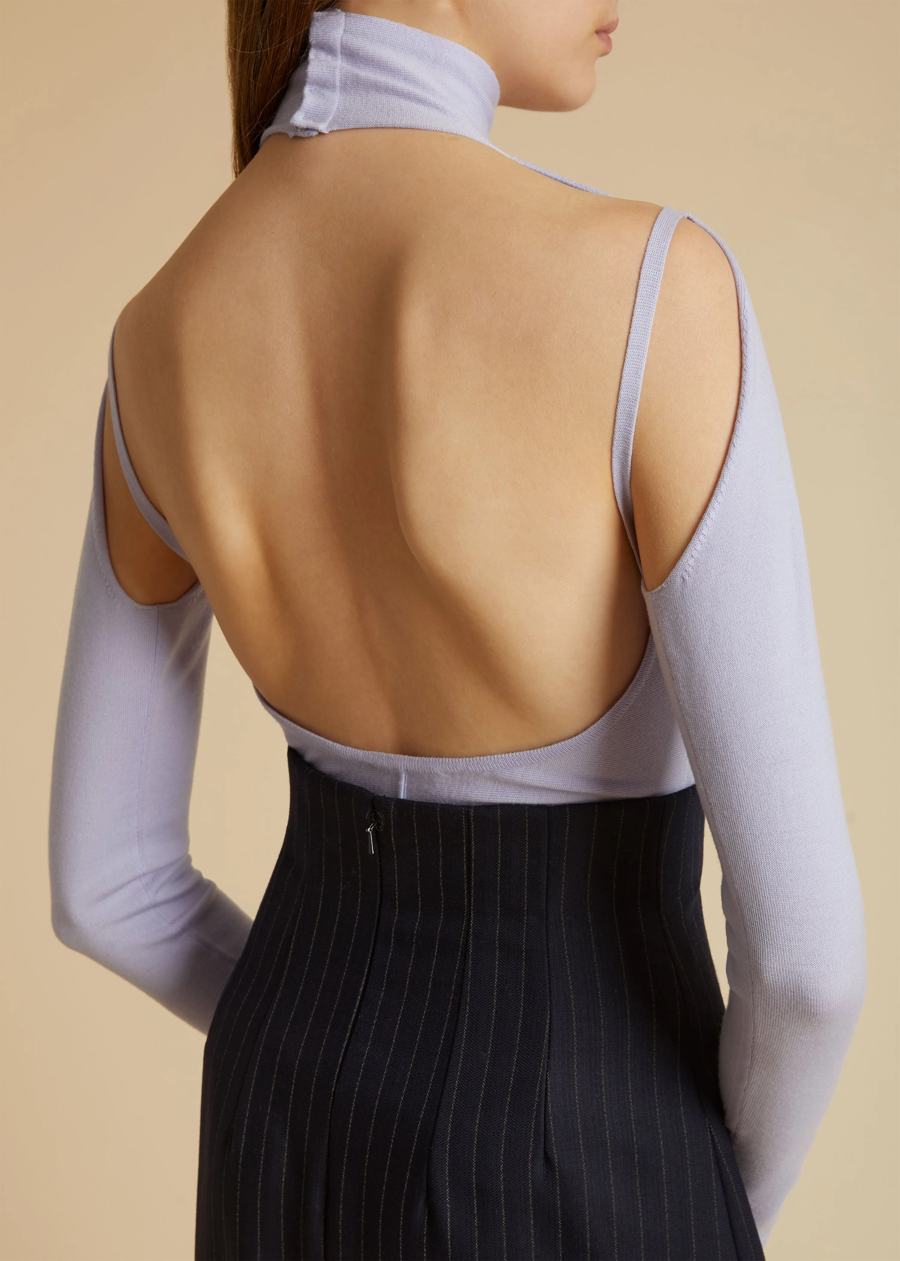 The Marlowe Top in Frost sold by KHAITE product image thumbnail 4