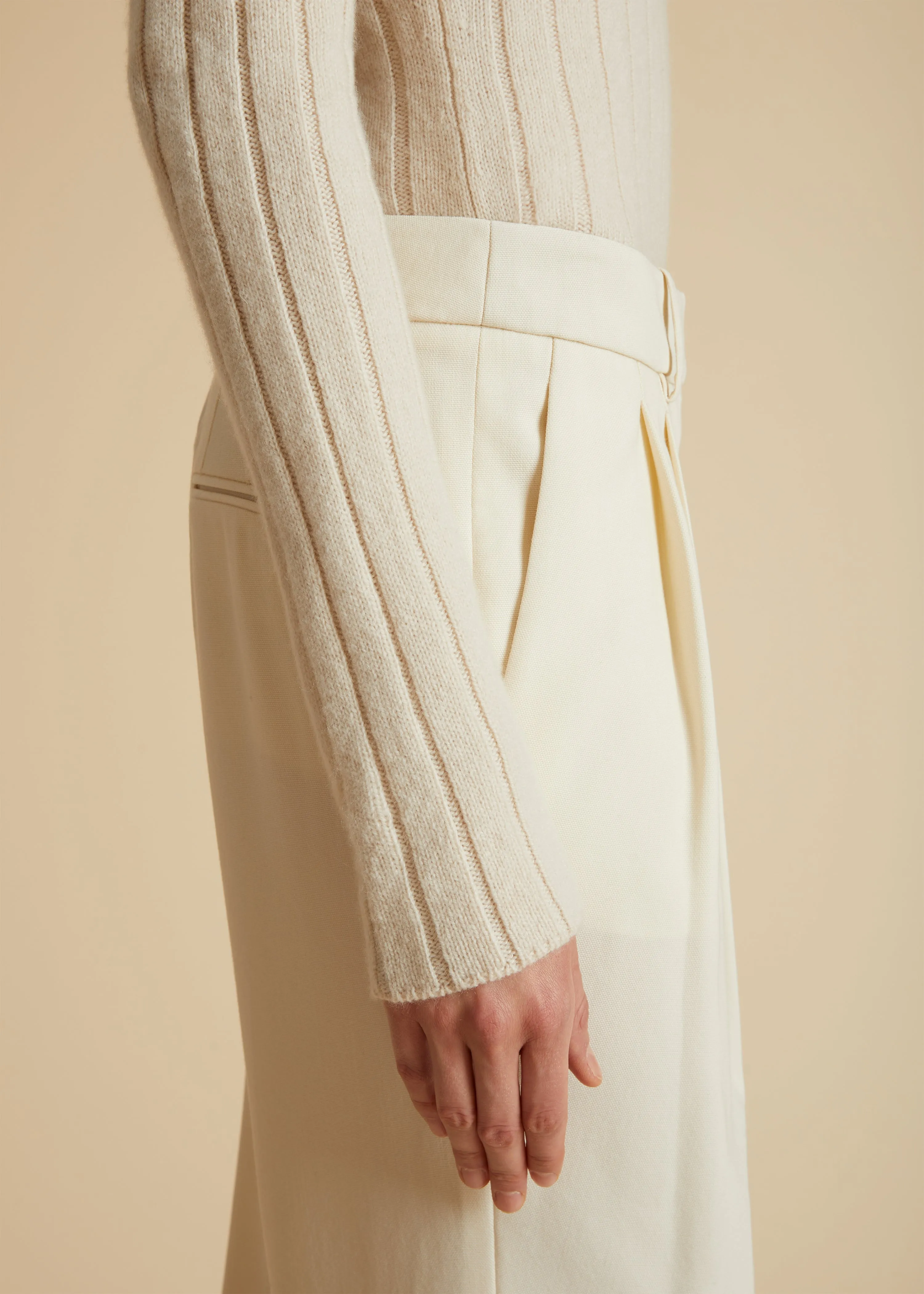 The Hans Sweater in Magnolia sold by KHAITE product image thumbnail 5