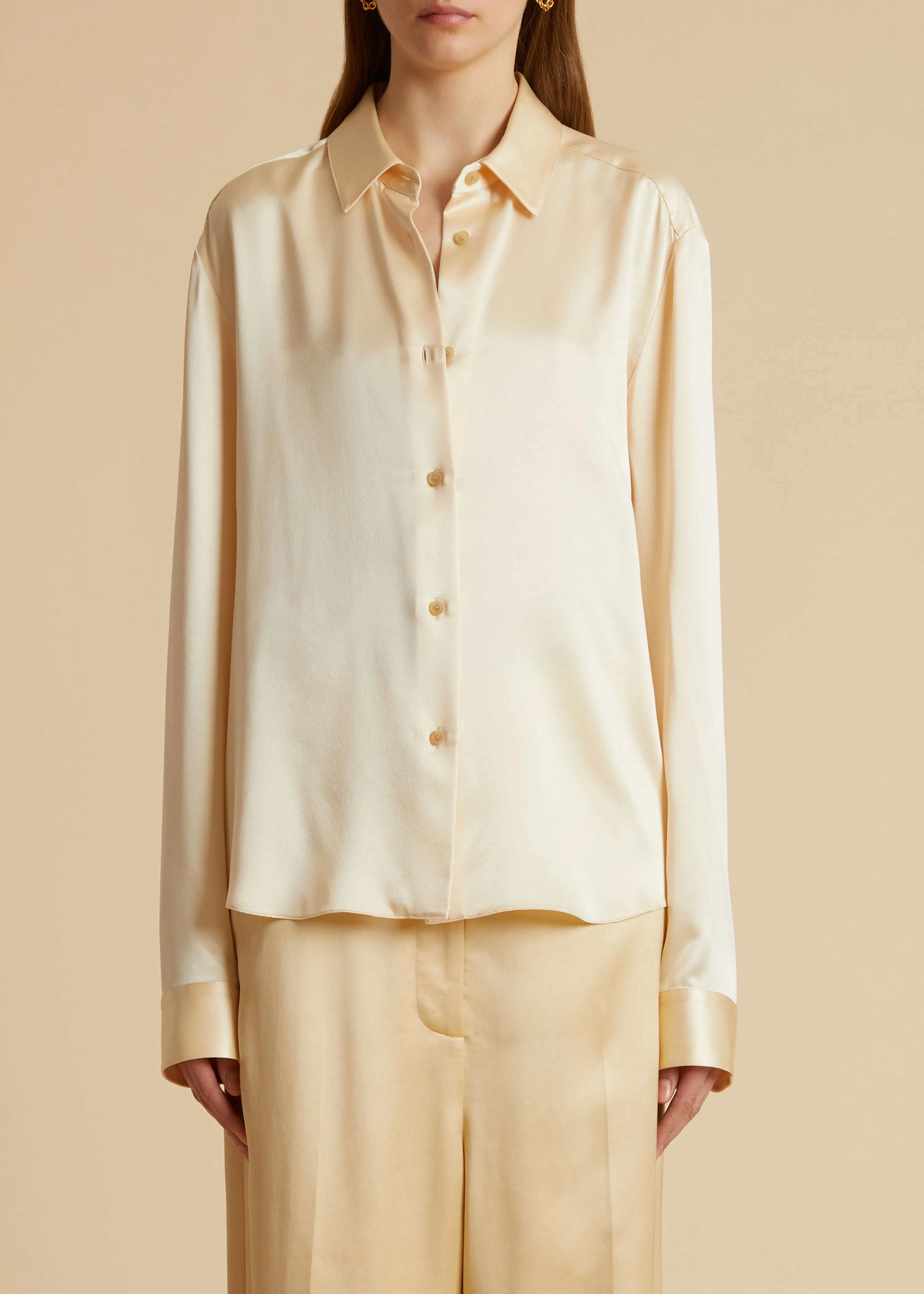 The Argo Top in Ecru sold by KHAITE product image thumbnail 2