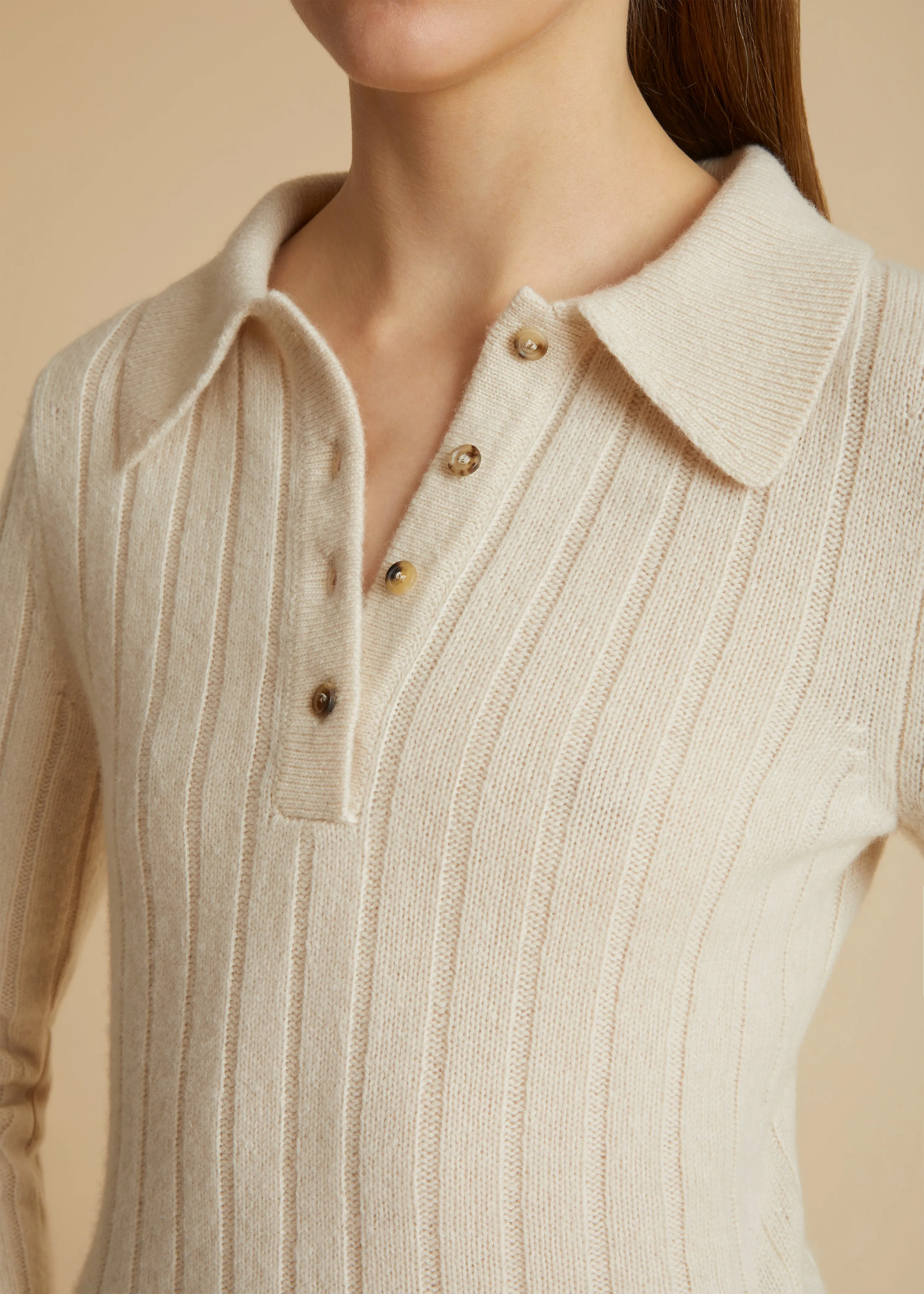 The Hans Sweater in Magnolia sold by KHAITE product image thumbnail 4
