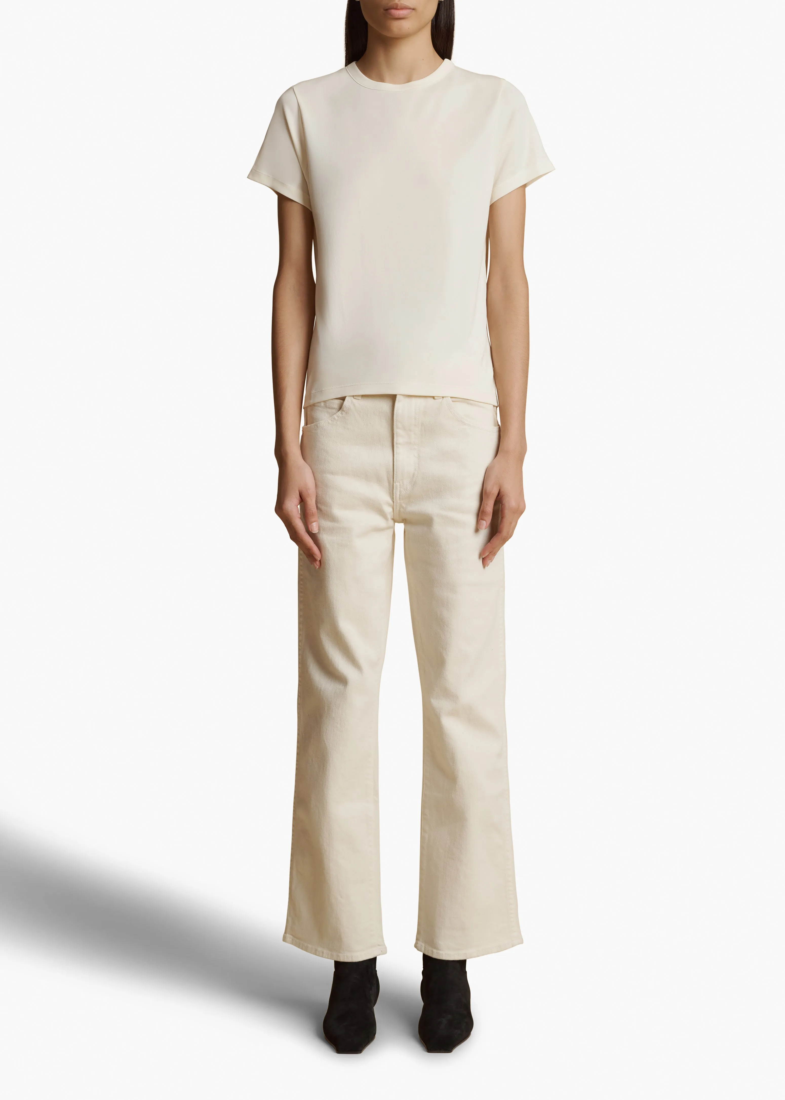 Emmylou T-Shirt in Cream Jersey sold by KHAITE product image thumbnail 2