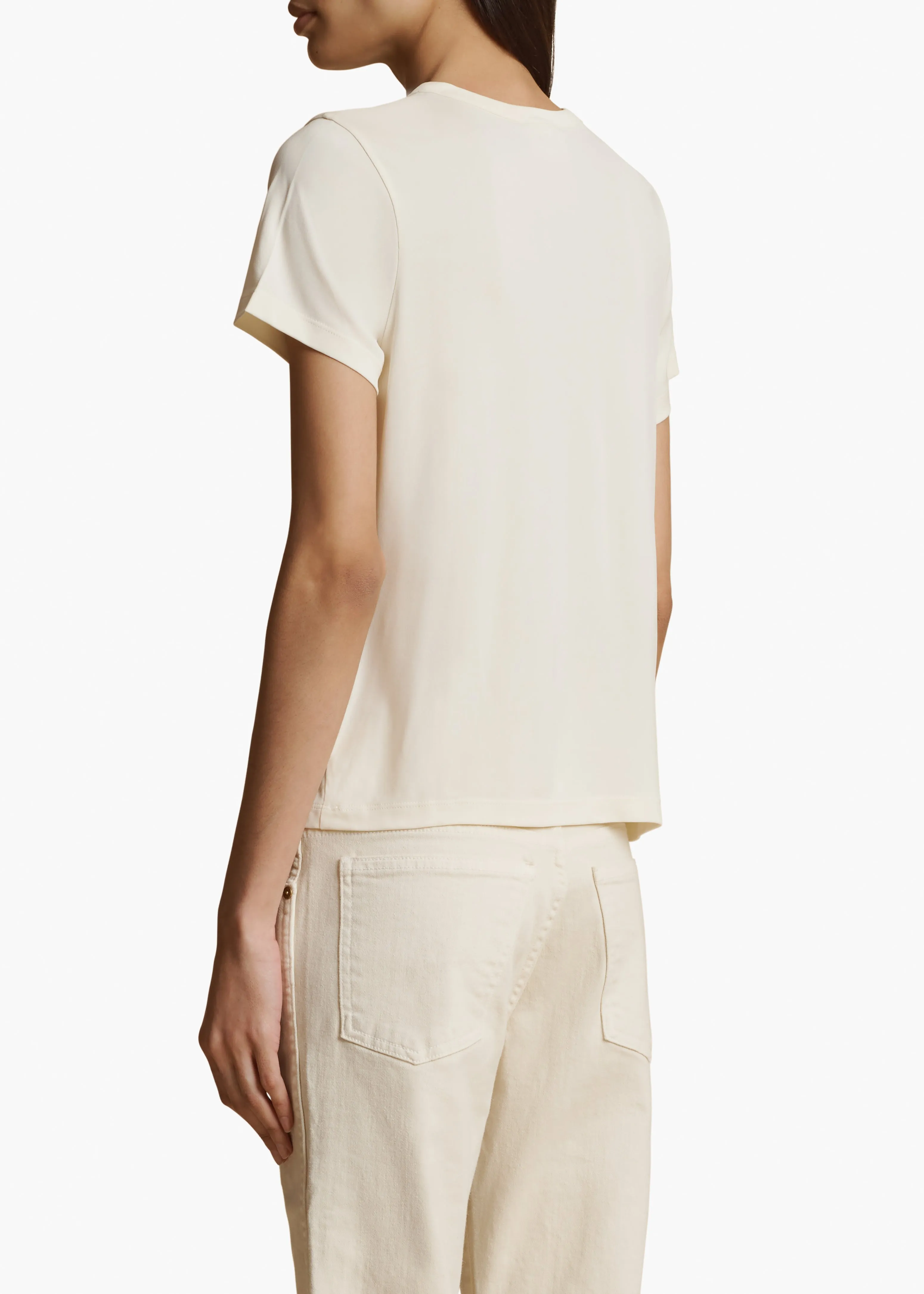 Emmylou T-Shirt in Cream Jersey sold by KHAITE product image thumbnail 4