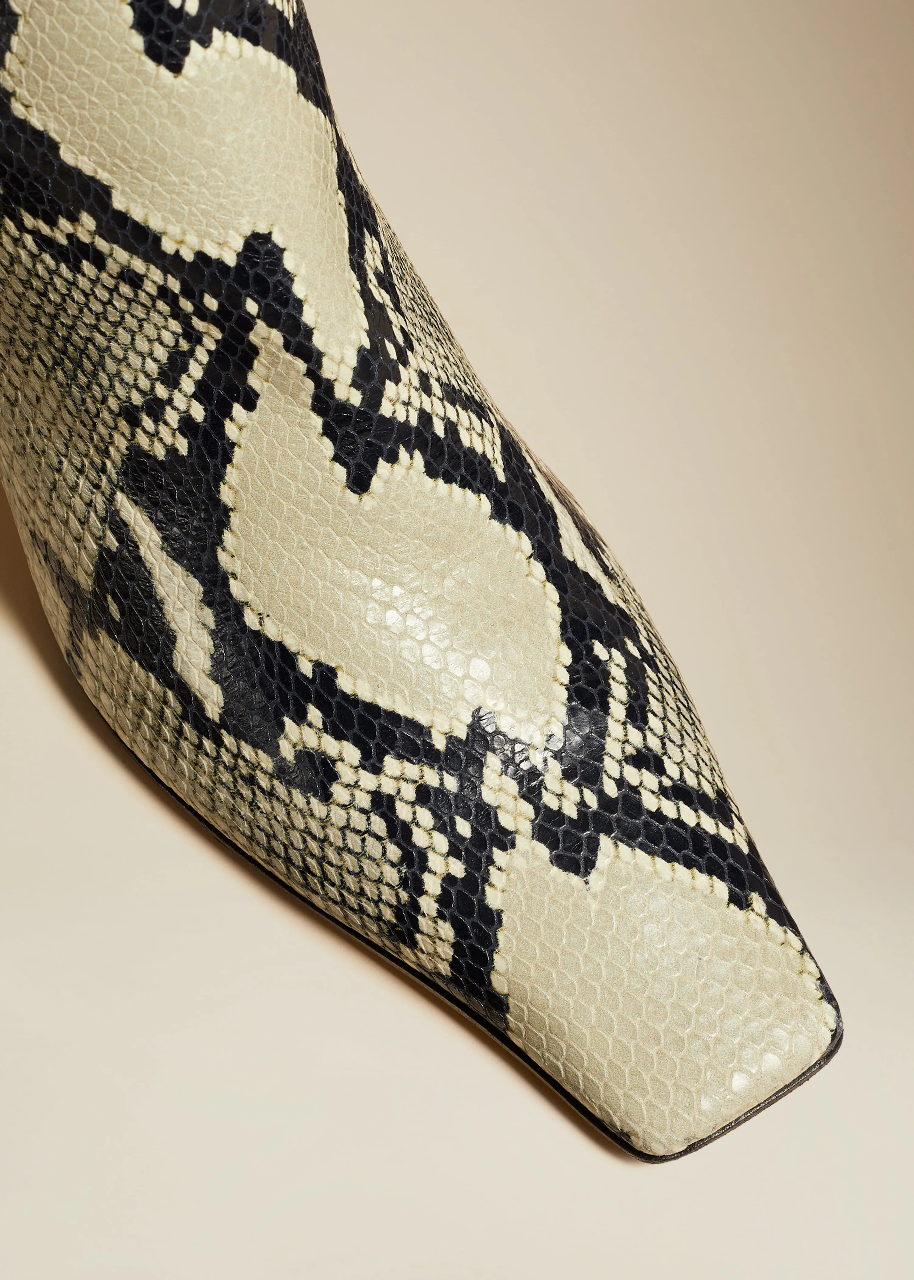 The Marfa Over-the-Knee High Boot in Natural Python-Embossed Leather sold by KHAITE product image thumbnail 4