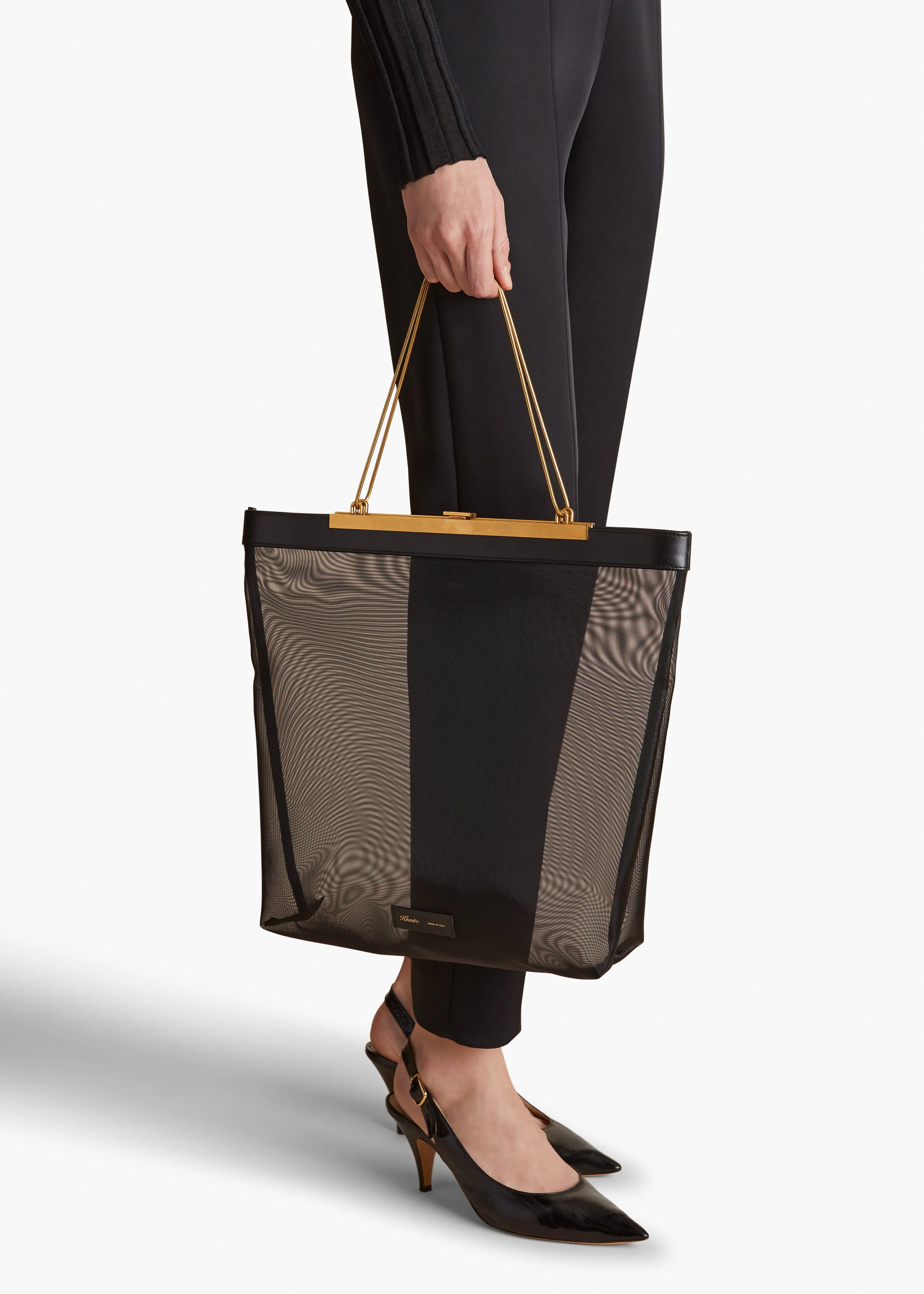 Augusta Chain Tote in Black Mesh sold by KHAITE product image thumbnail 5