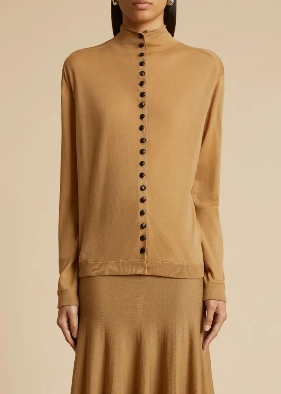 The Danika Sweater in Nougat sold by KHAITE