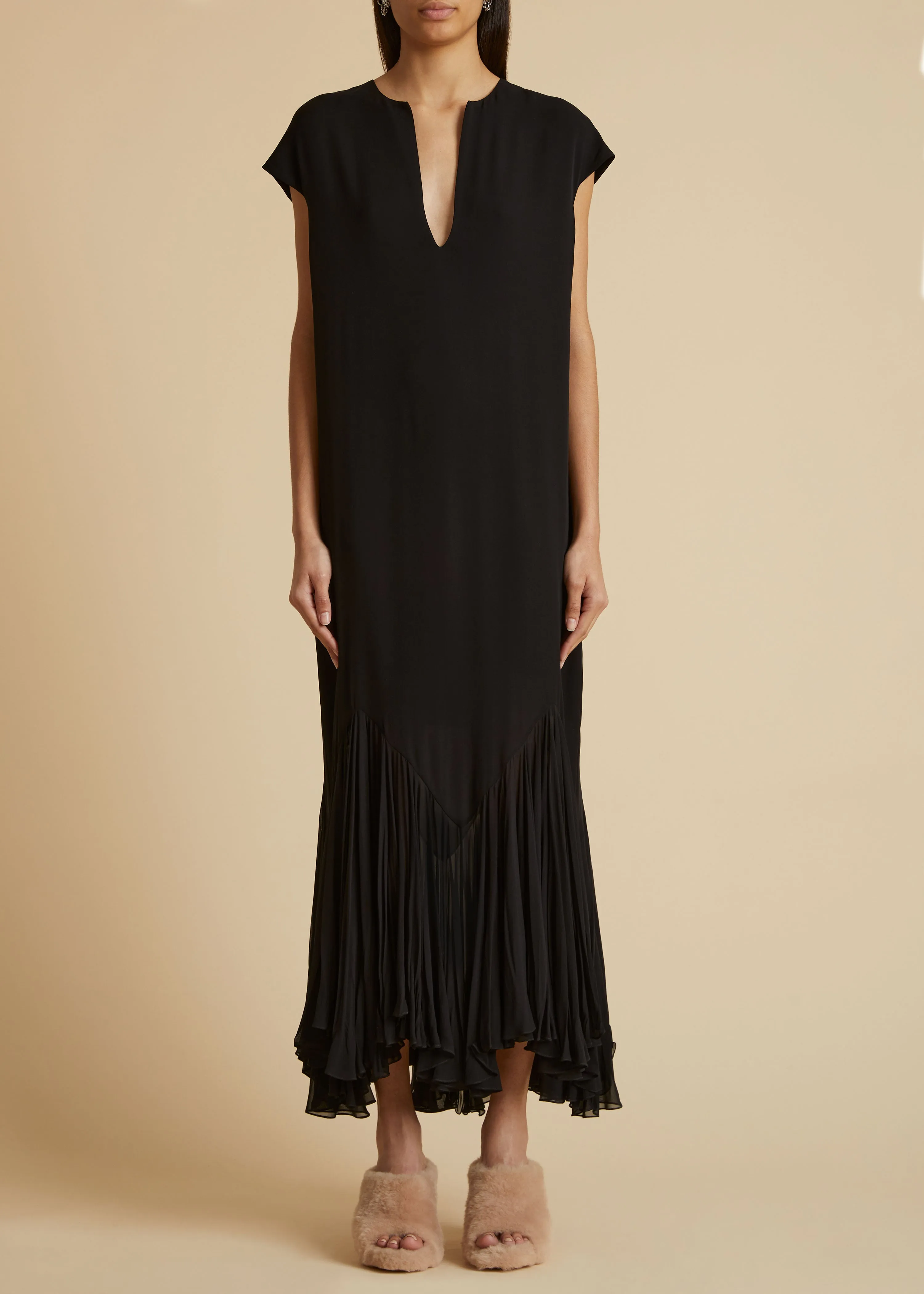 The Hobbs Dress in Black sold by KHAITE product image thumbnail 2