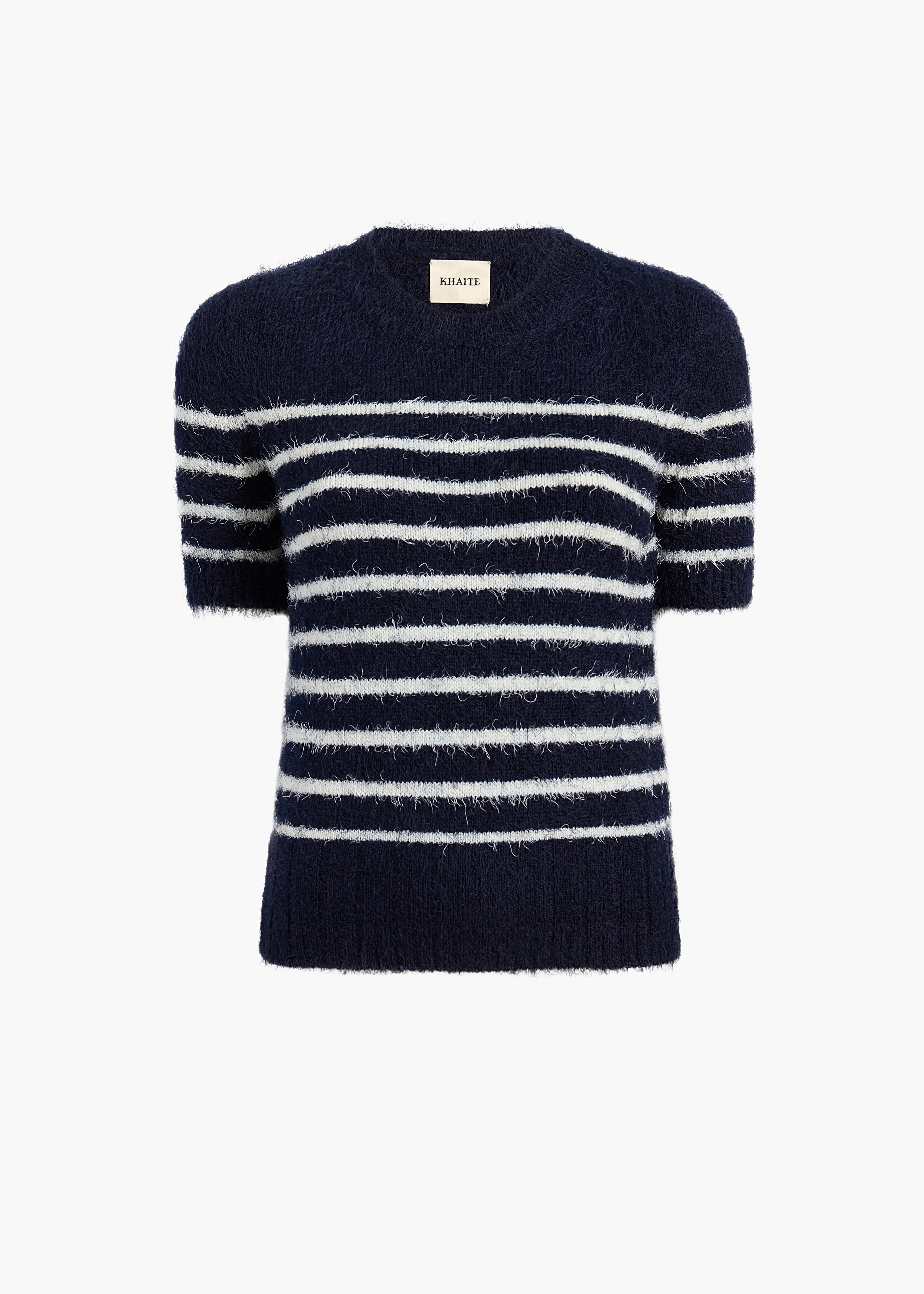 Luphia Sweater in Navy and Cream Stripe sold by KHAITE