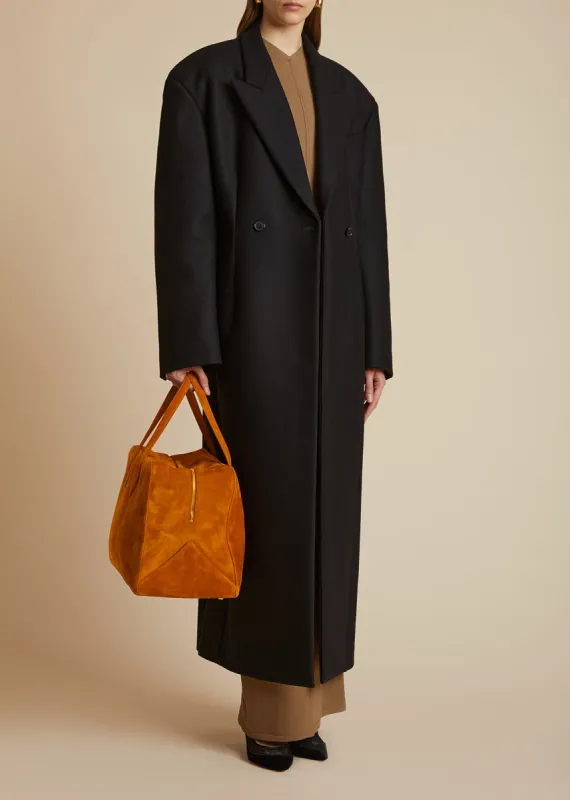 The Conor Coat in Black sold by KHAITE