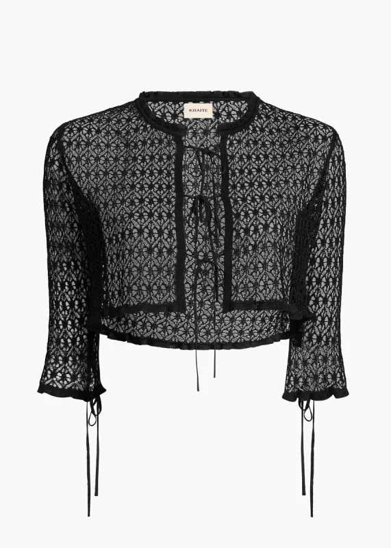 Laureen Cardigan in Black sold by KHAITE