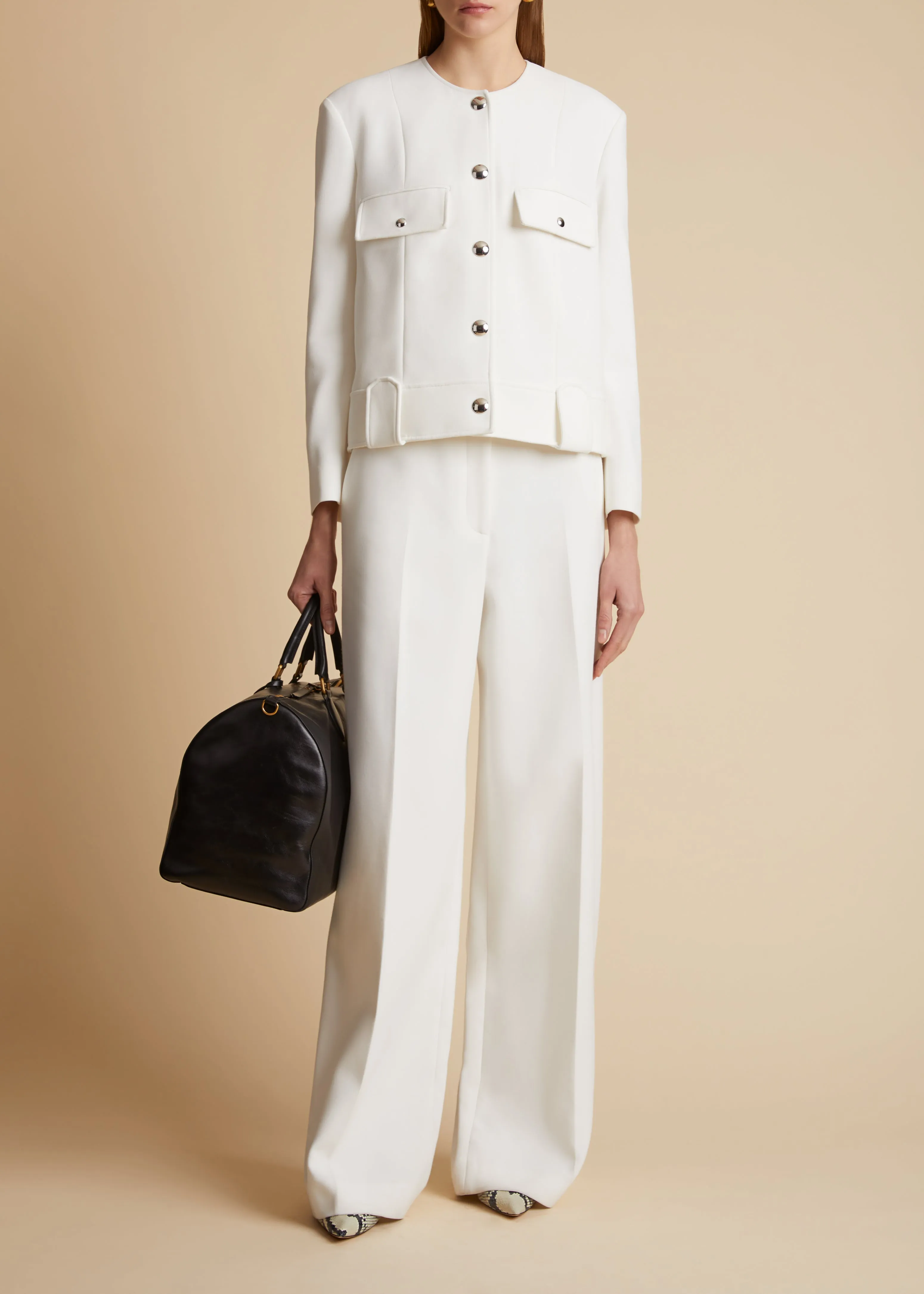 Laybin Jacket in Chalk sold by KHAITE product image thumbnail 2