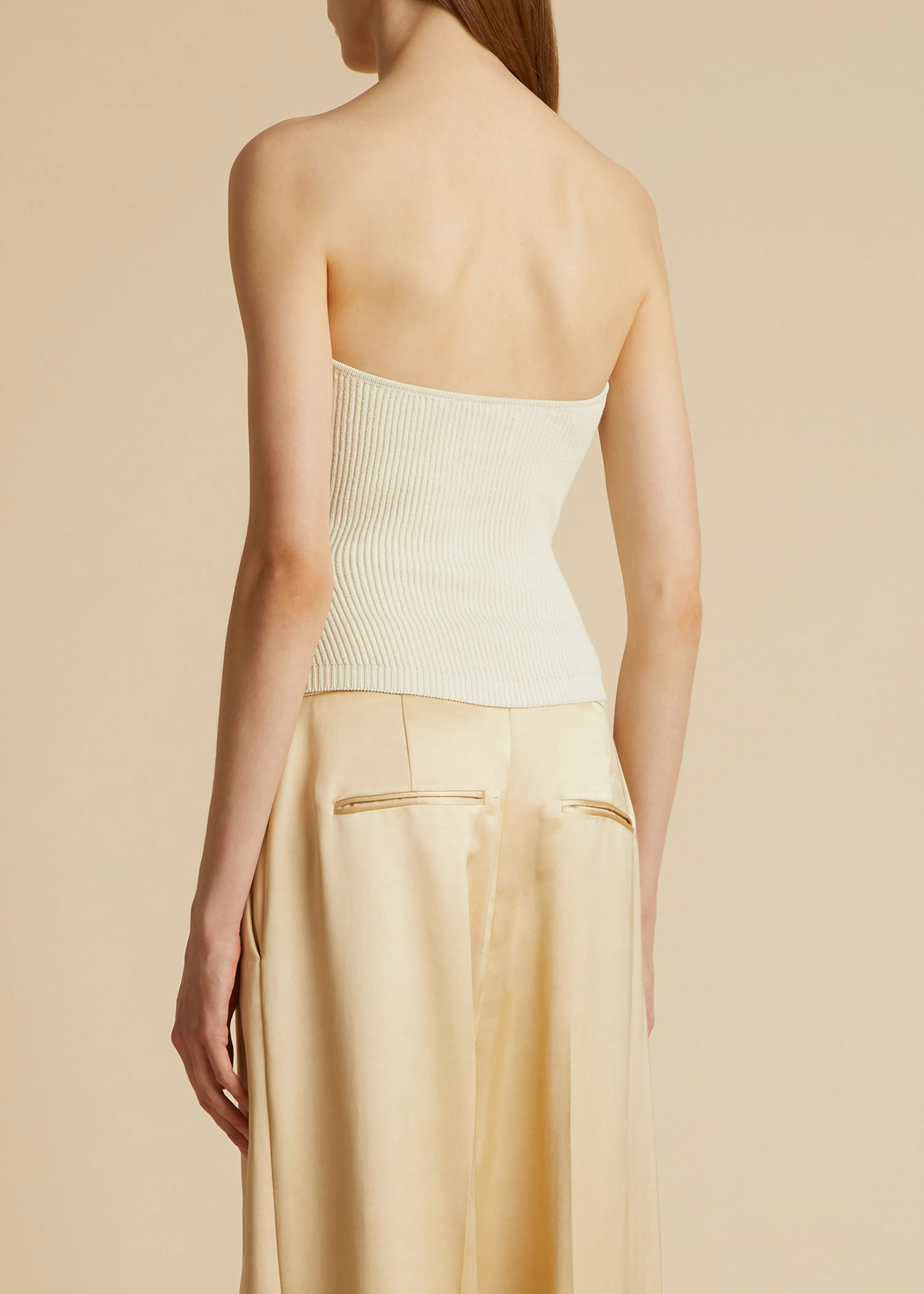 Jericho Top in Ivory sold by KHAITE product image thumbnail 4