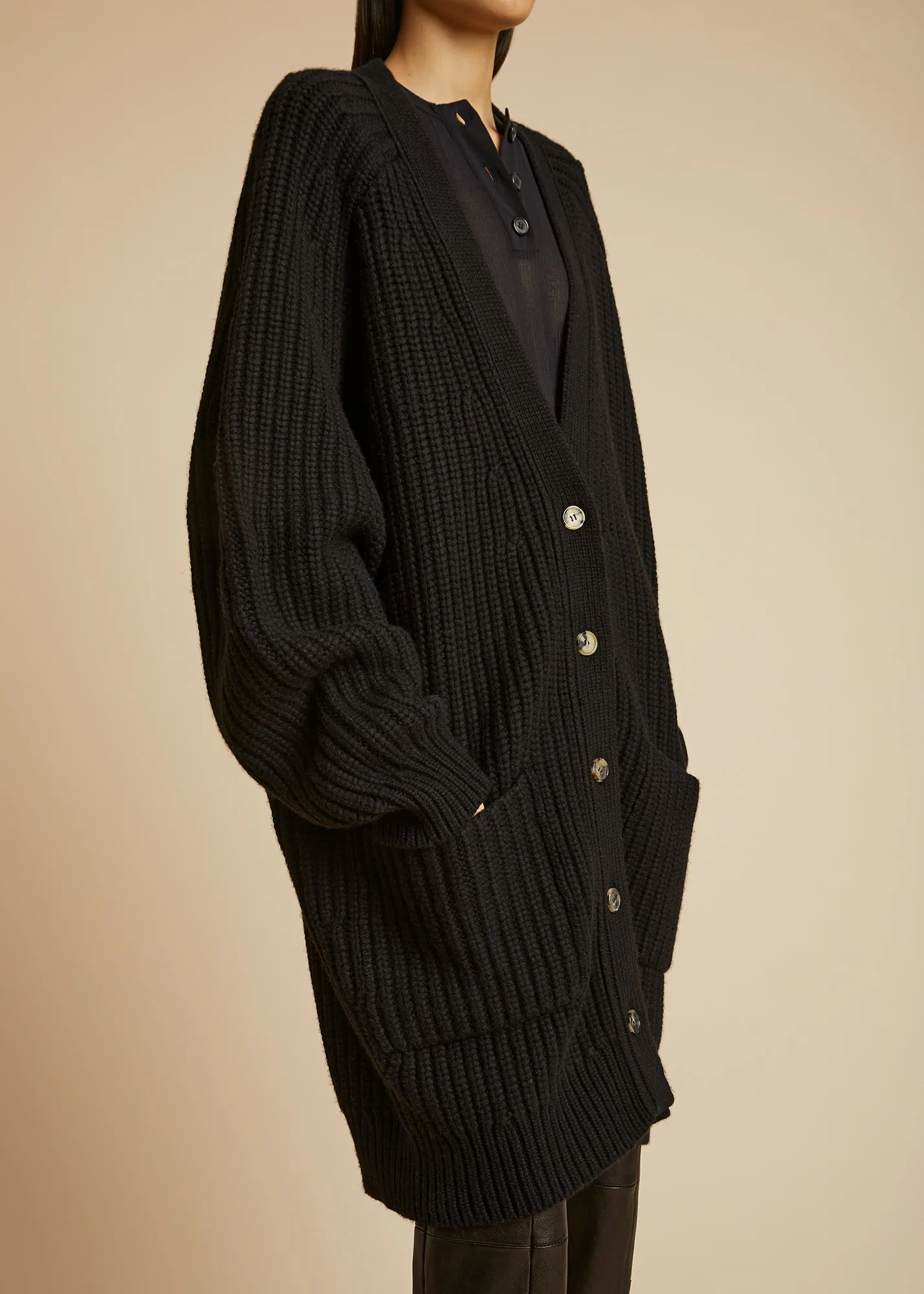 The Milli Cardigan in Black sold by KHAITE product image thumbnail 5