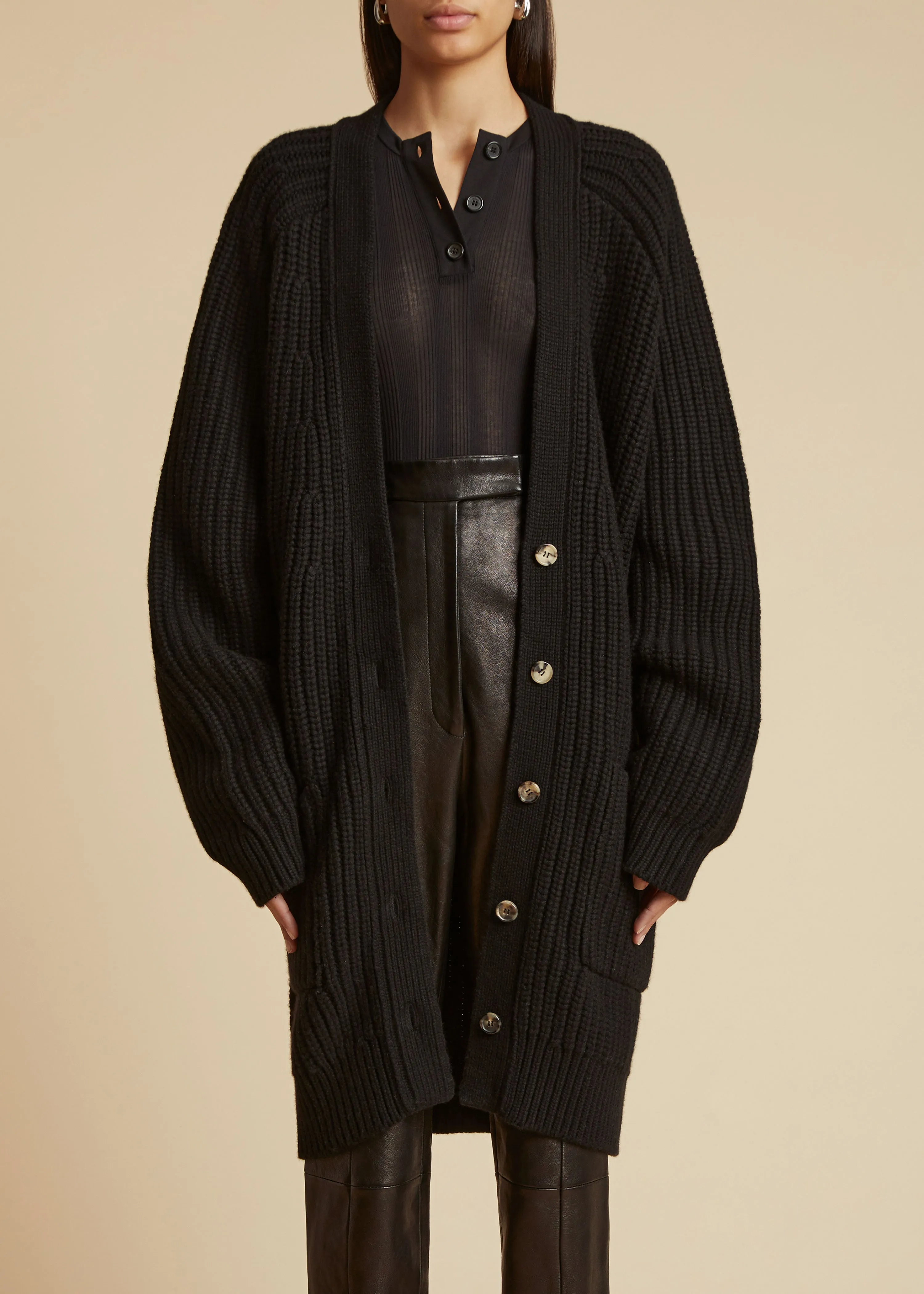 The Milli Cardigan in Black sold by KHAITE product image thumbnail 2
