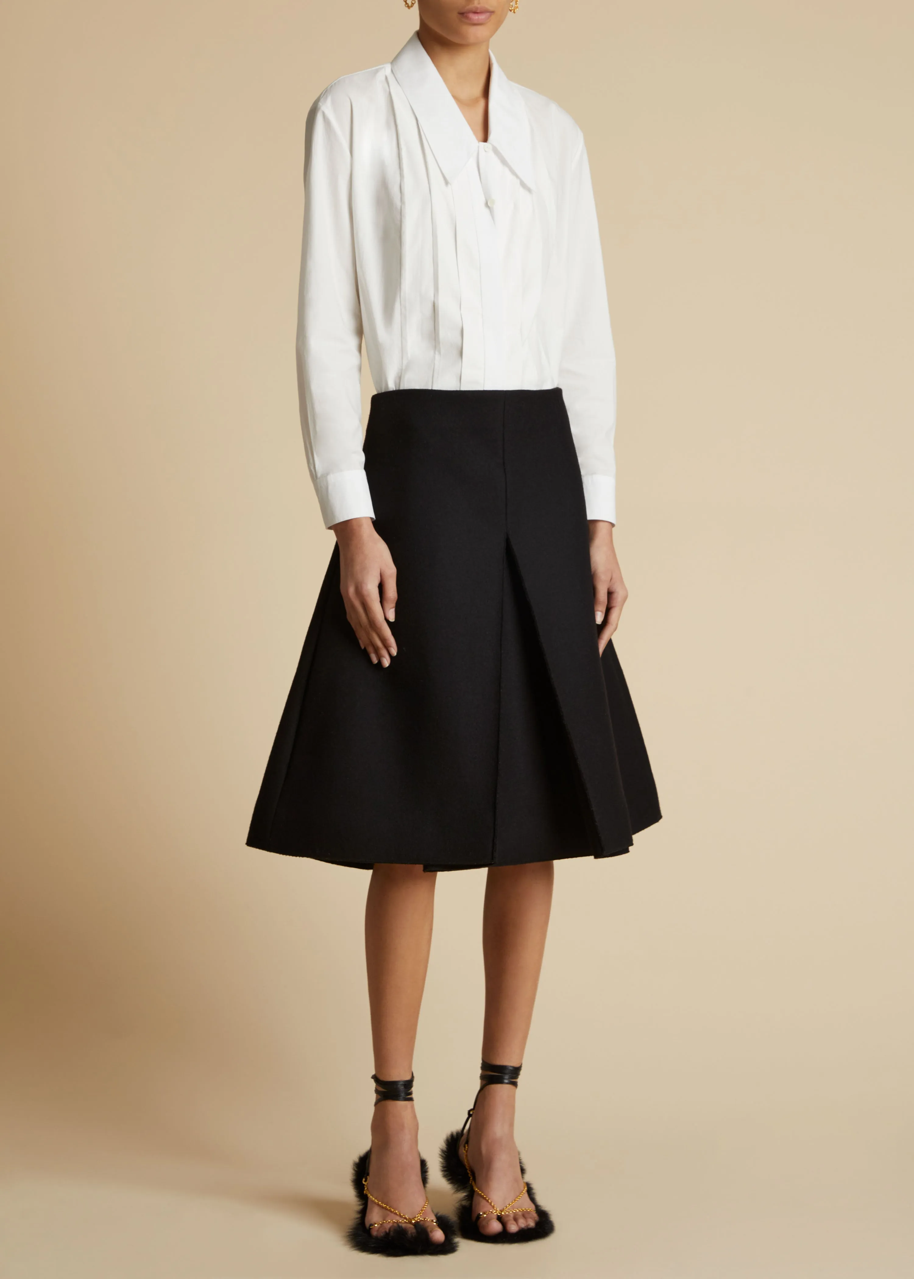 The Dorian Top in White sold by KHAITE