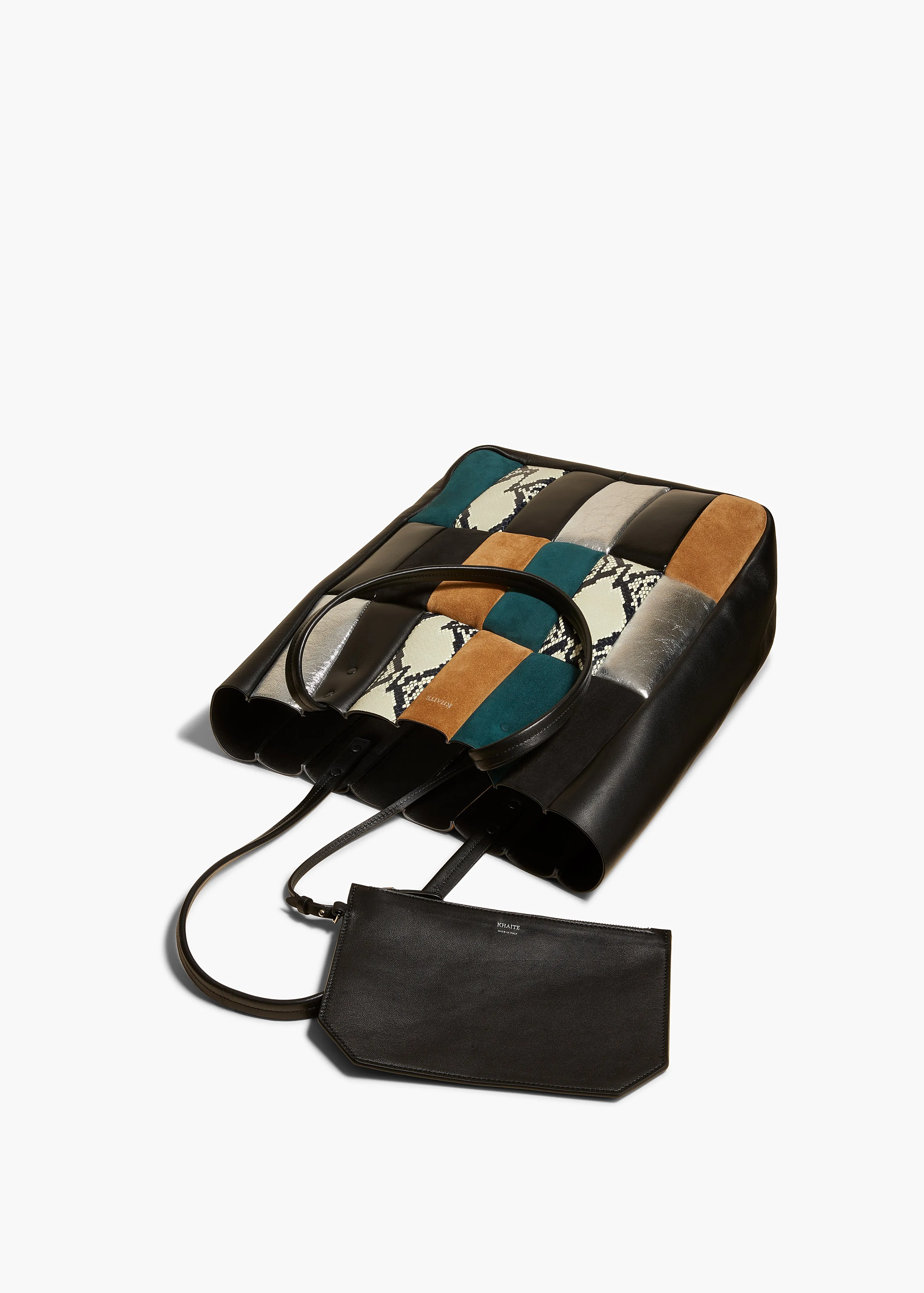 Zoe Tote in Black Multi Leather sold by KHAITE product image thumbnail 3