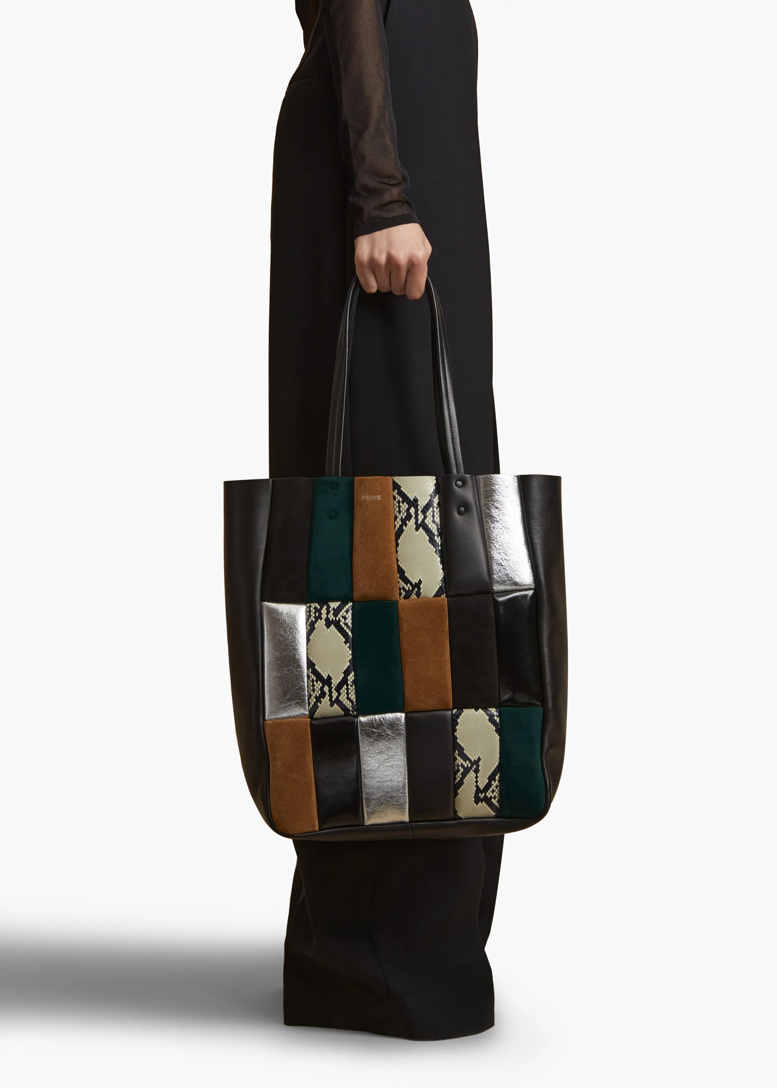 Zoe Tote in Black Multi Leather sold by KHAITE product image thumbnail 5
