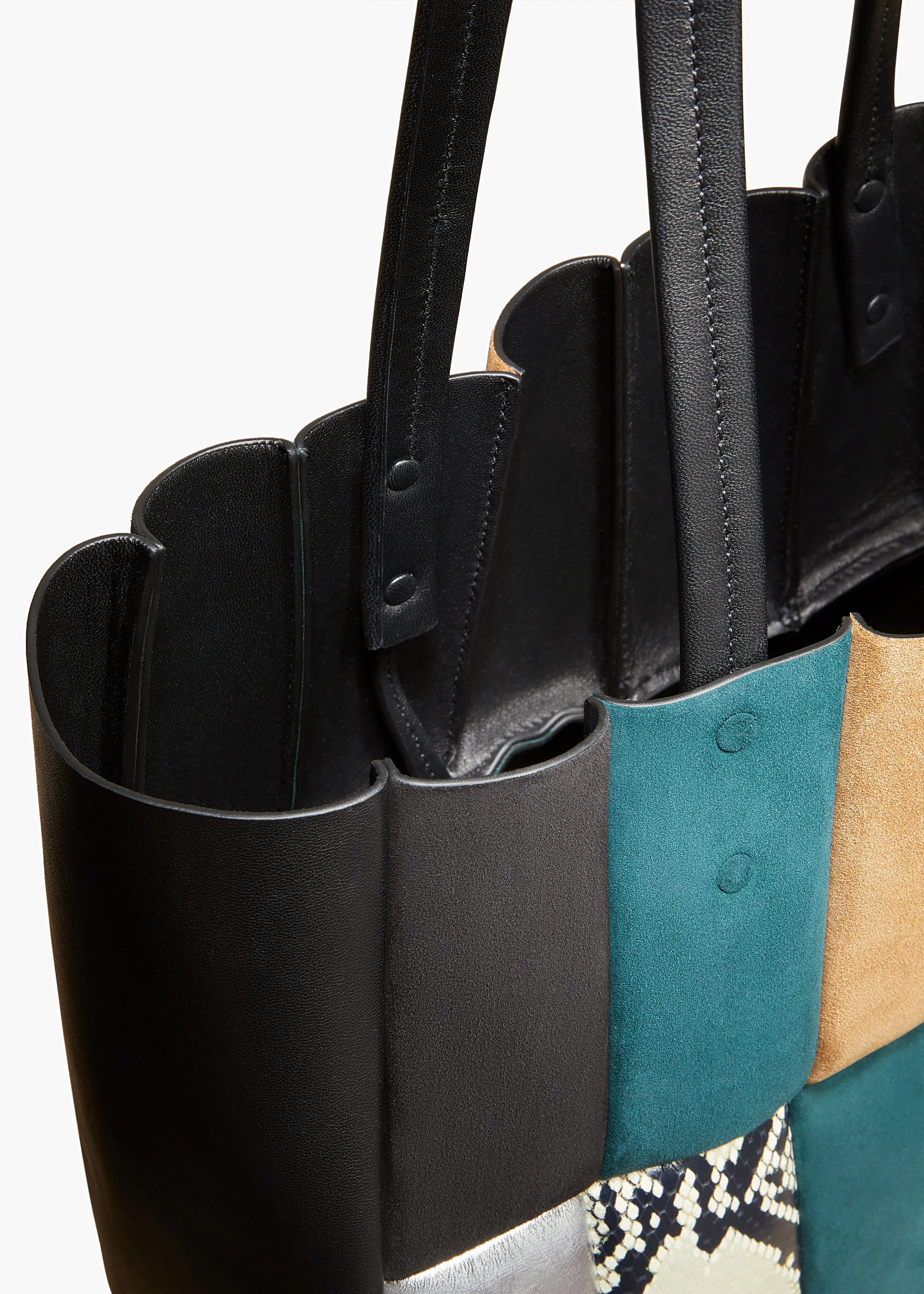Zoe Tote in Black Multi Leather sold by KHAITE product image thumbnail 4