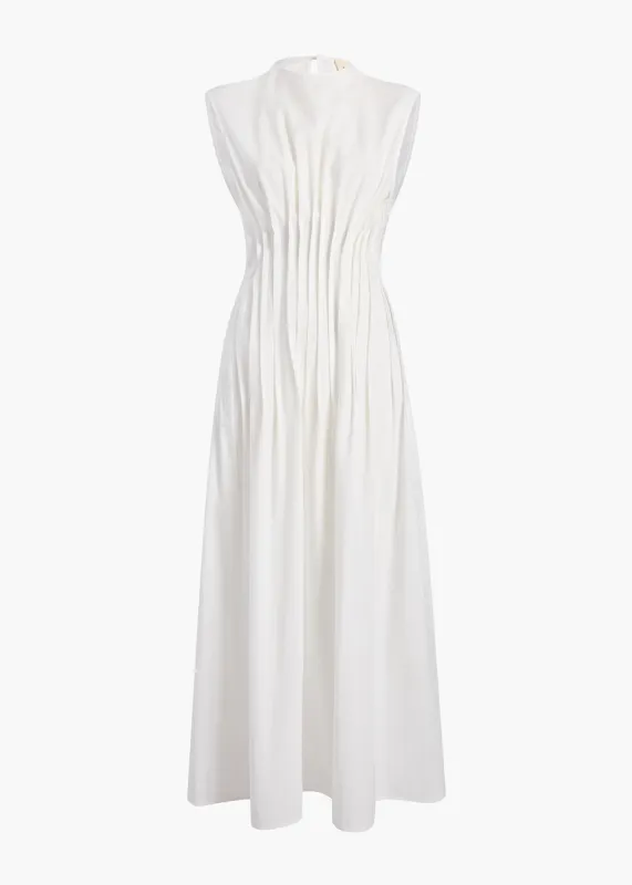 Wes Dress in White sold by KHAITE