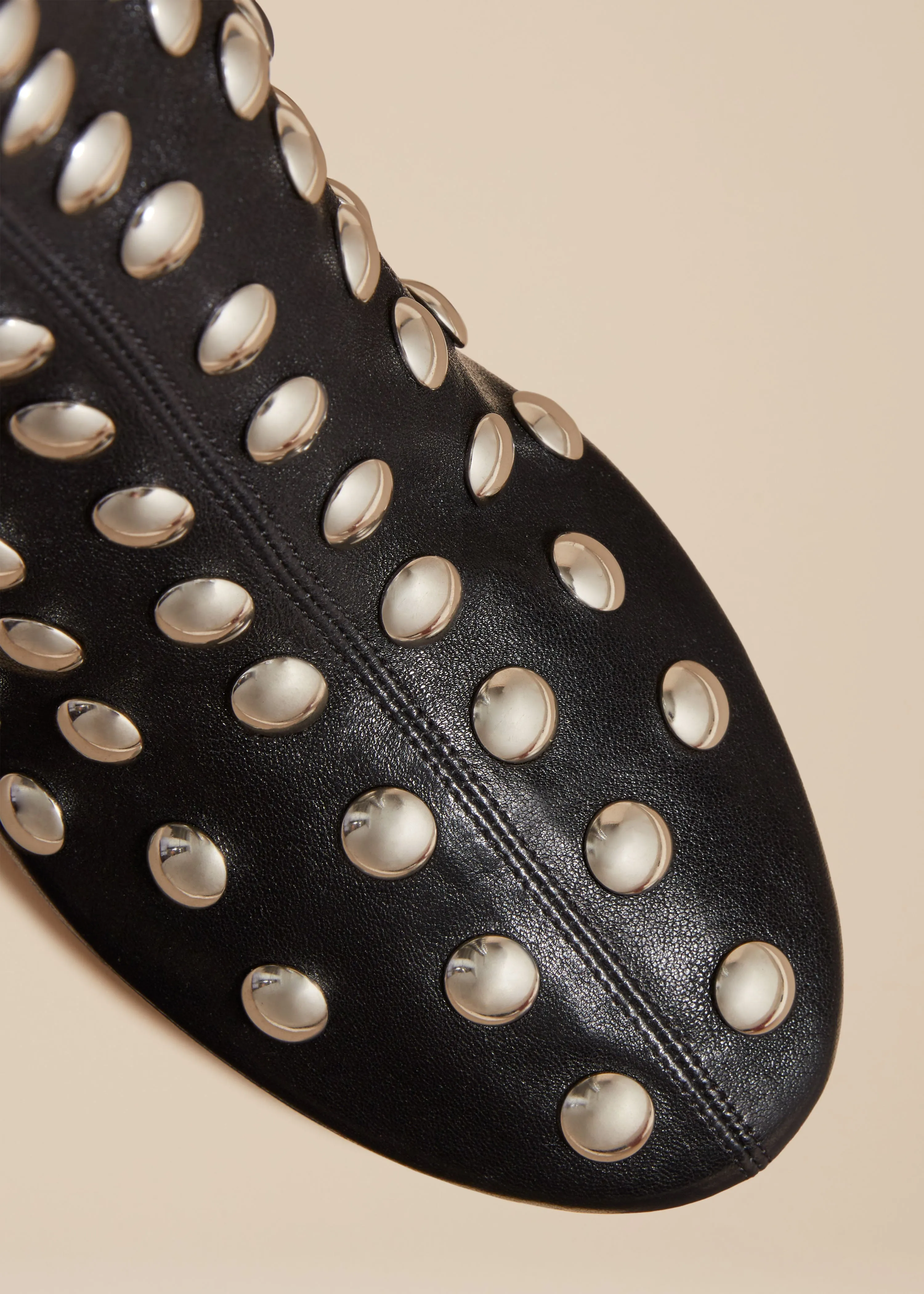 The Apollo Wedge Boot in Black Leather with Studs sold by KHAITE product image thumbnail 4