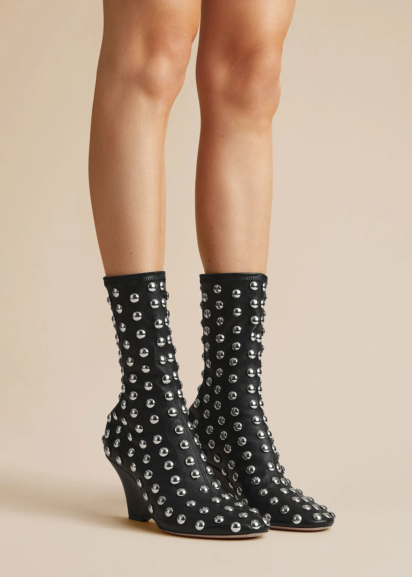 The Apollo Wedge Boot in Black Leather with Studs sold by KHAITE product image thumbnail 5