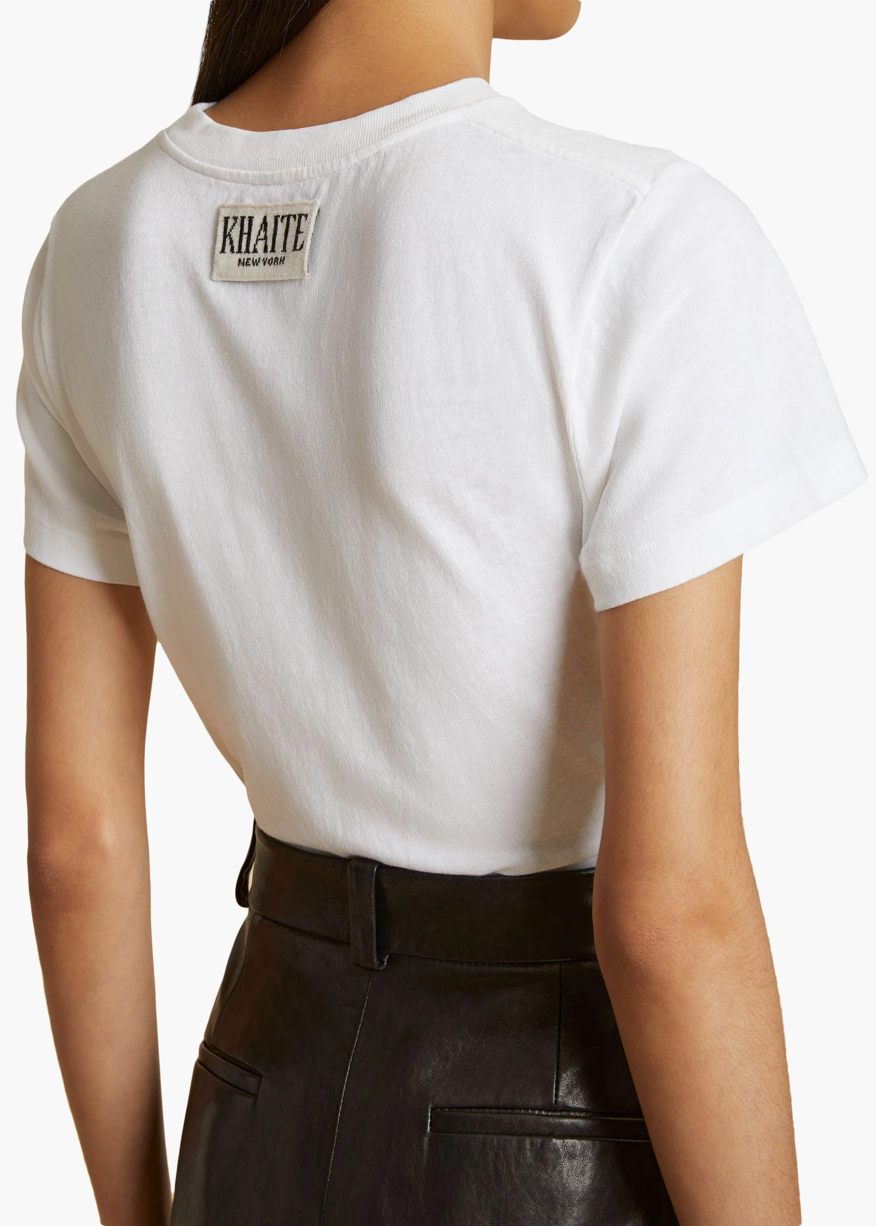 Emmylou T-Shirt in White sold by KHAITE product image thumbnail 4