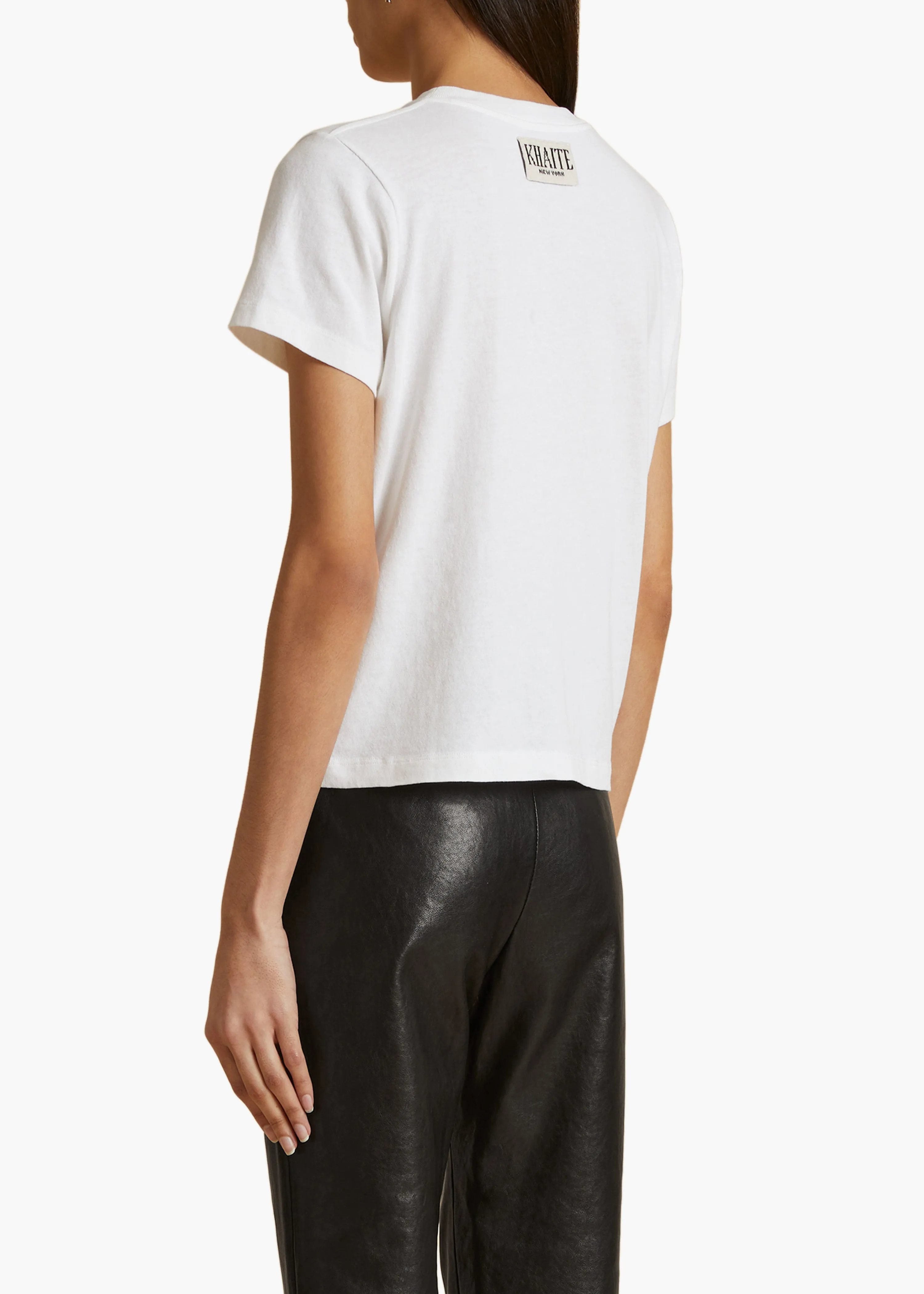 Emmylou T-Shirt in White sold by KHAITE product image thumbnail 3