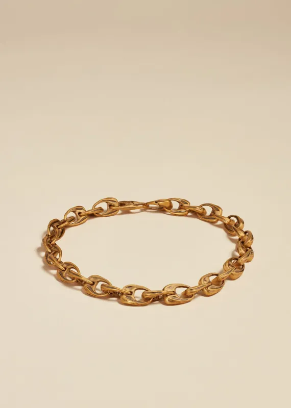 Olivia Chain Necklace in Antique Gold made by KHAITE