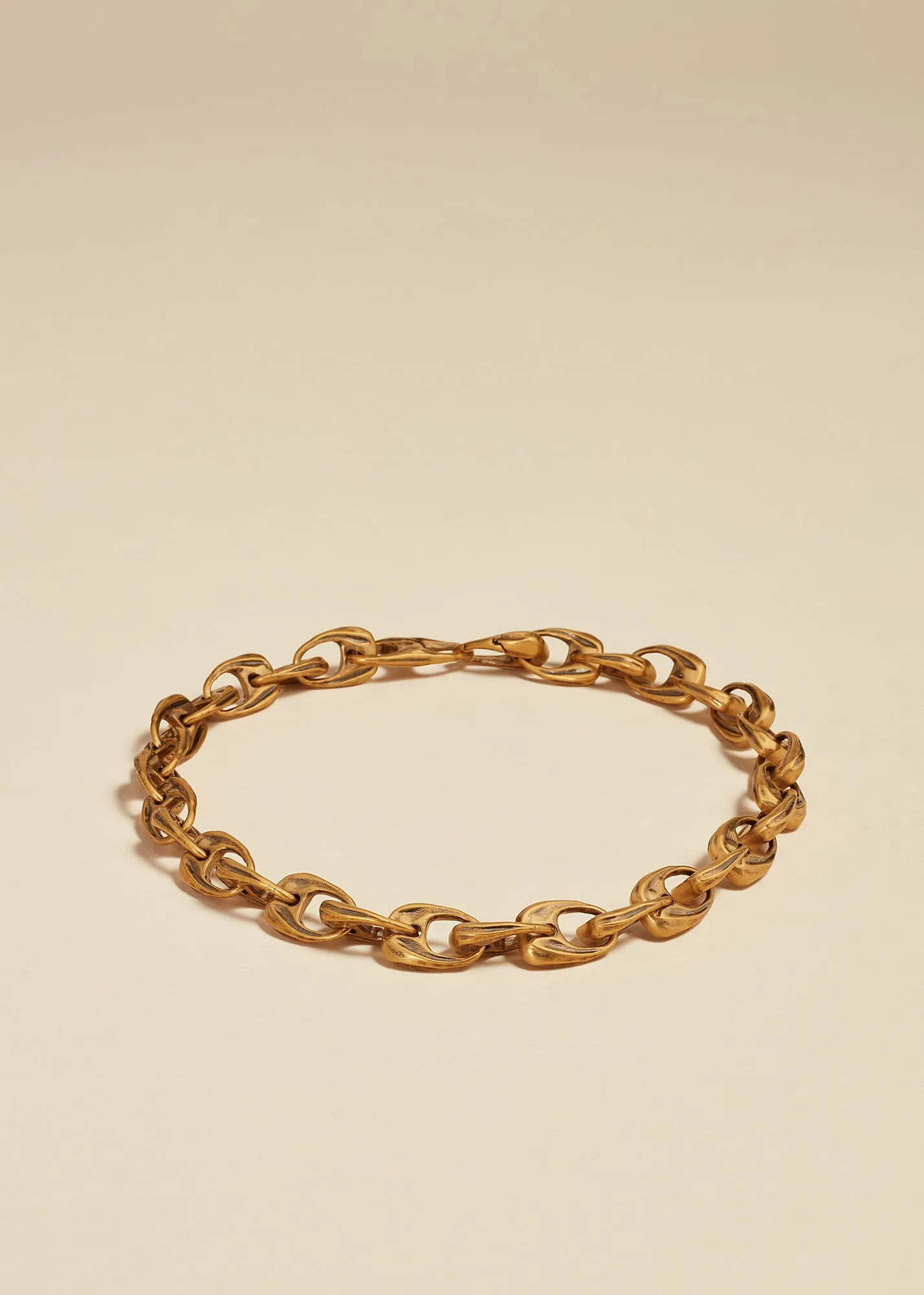 Olivia Chain Necklace in Antique Gold sold by KHAITE
