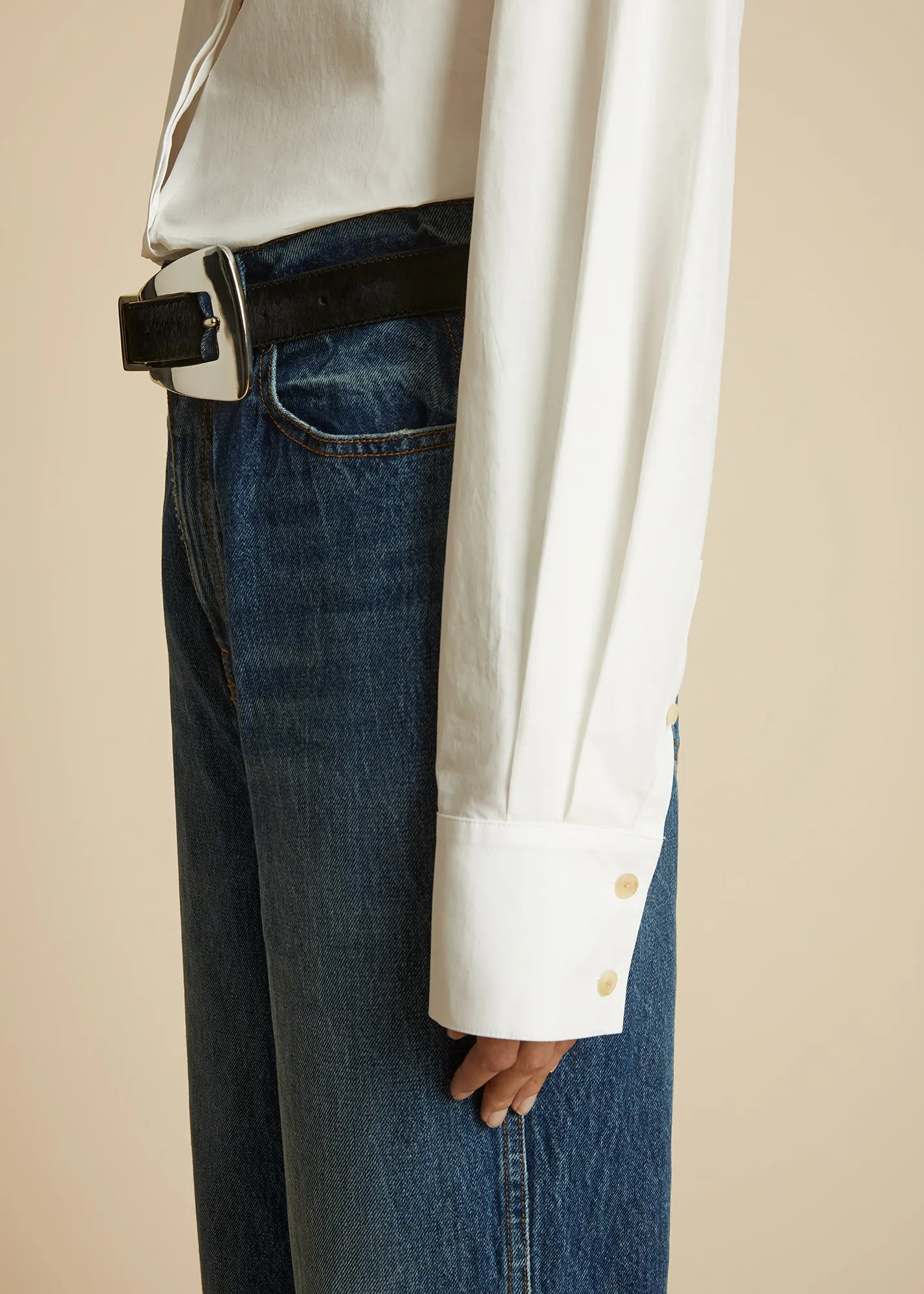 The Minta Top in White sold by KHAITE product image thumbnail 4