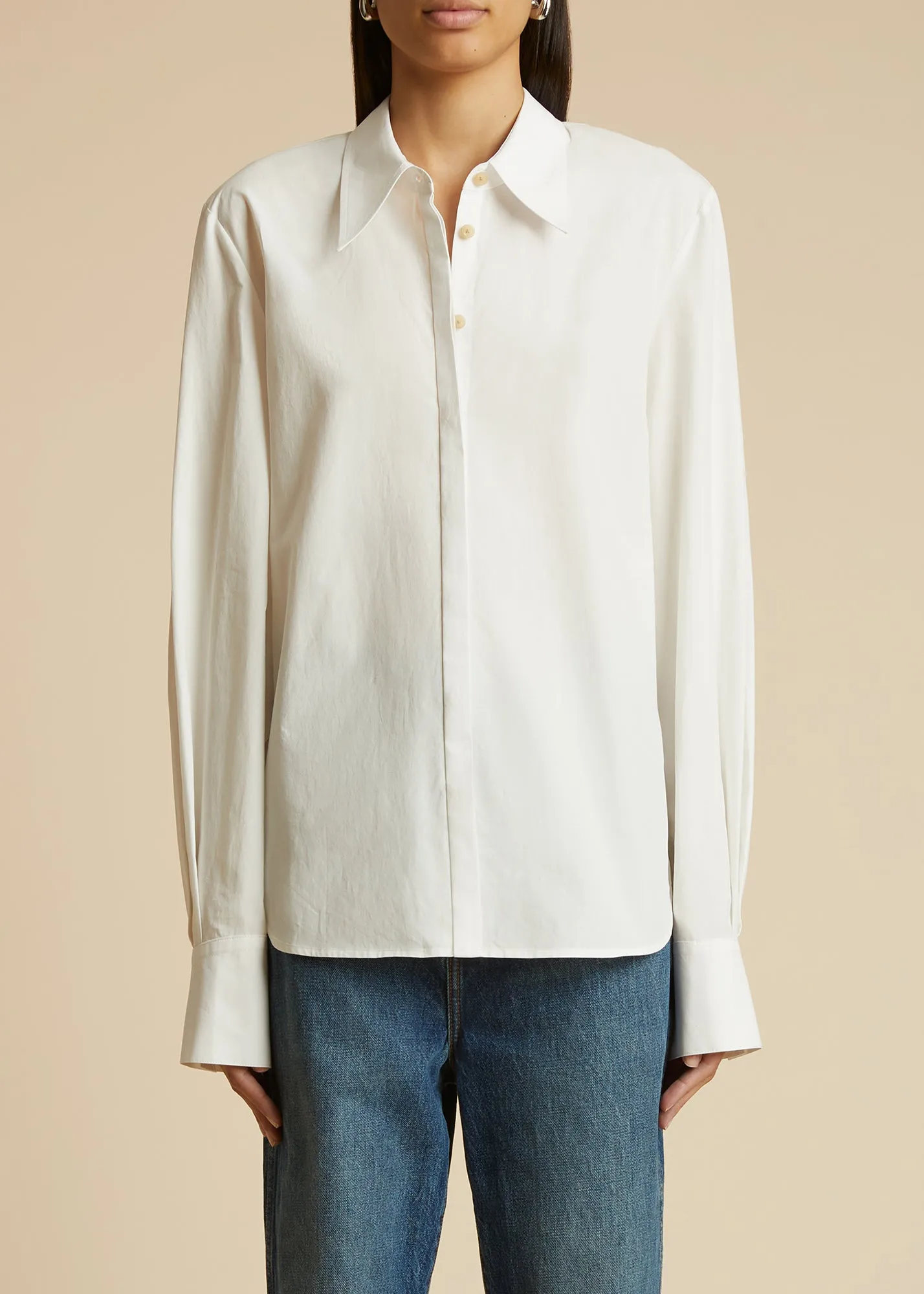 The Minta Top in White sold by KHAITE product image thumbnail 2
