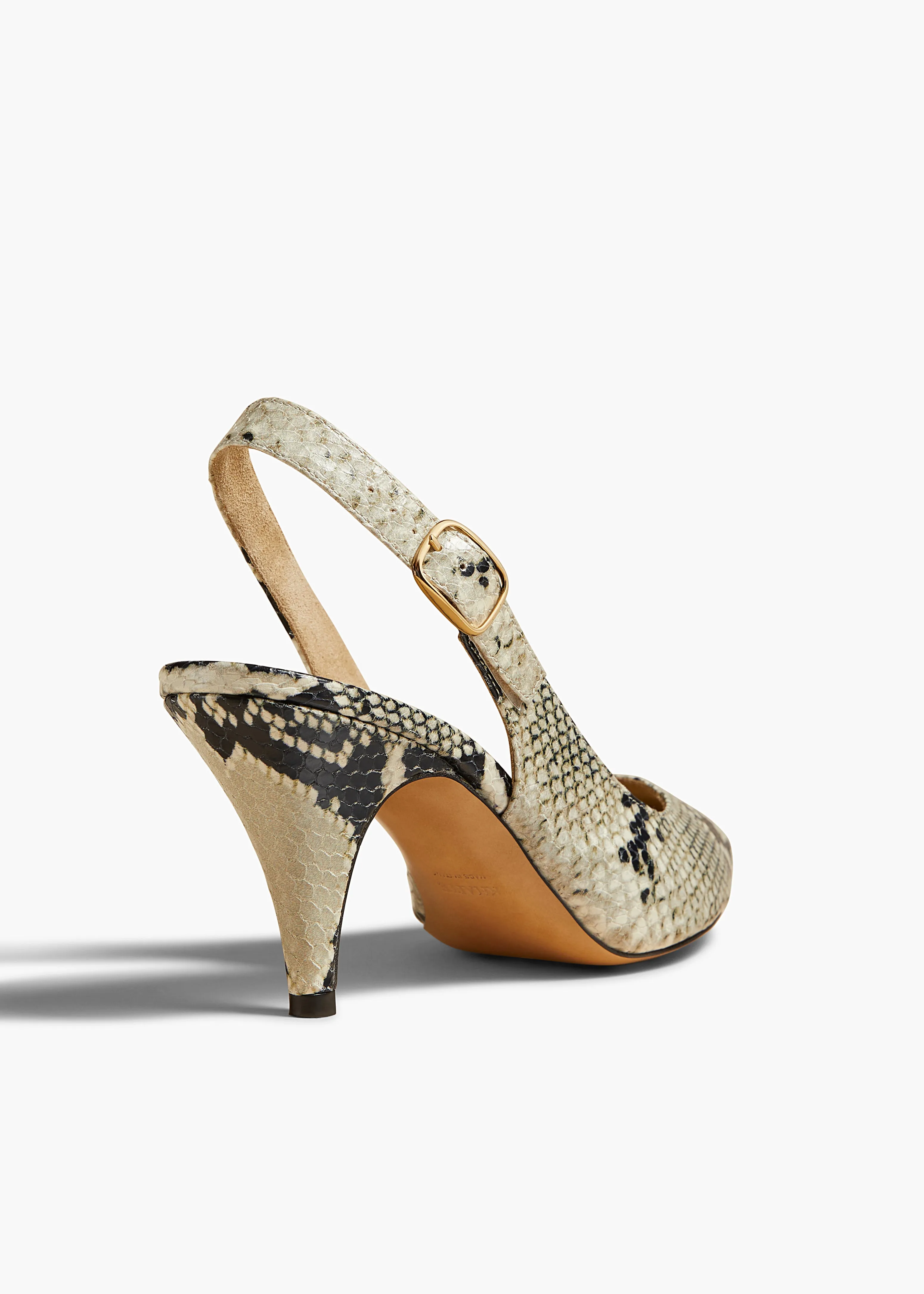 River Slingback Pump in Natural Python-Embossed Leather sold by KHAITE product image thumbnail 2