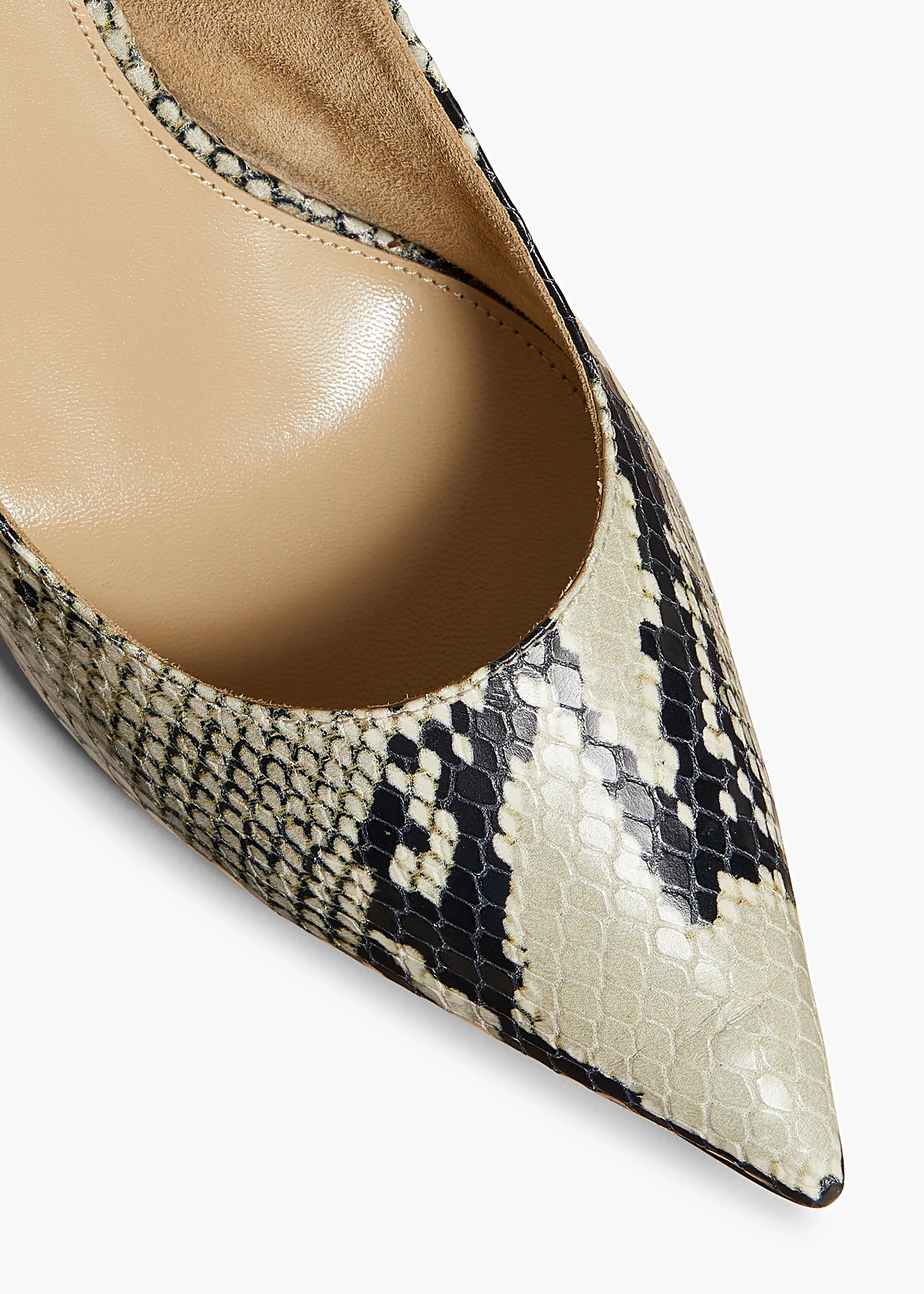 River Slingback Pump in Natural Python-Embossed Leather sold by KHAITE product image thumbnail 4