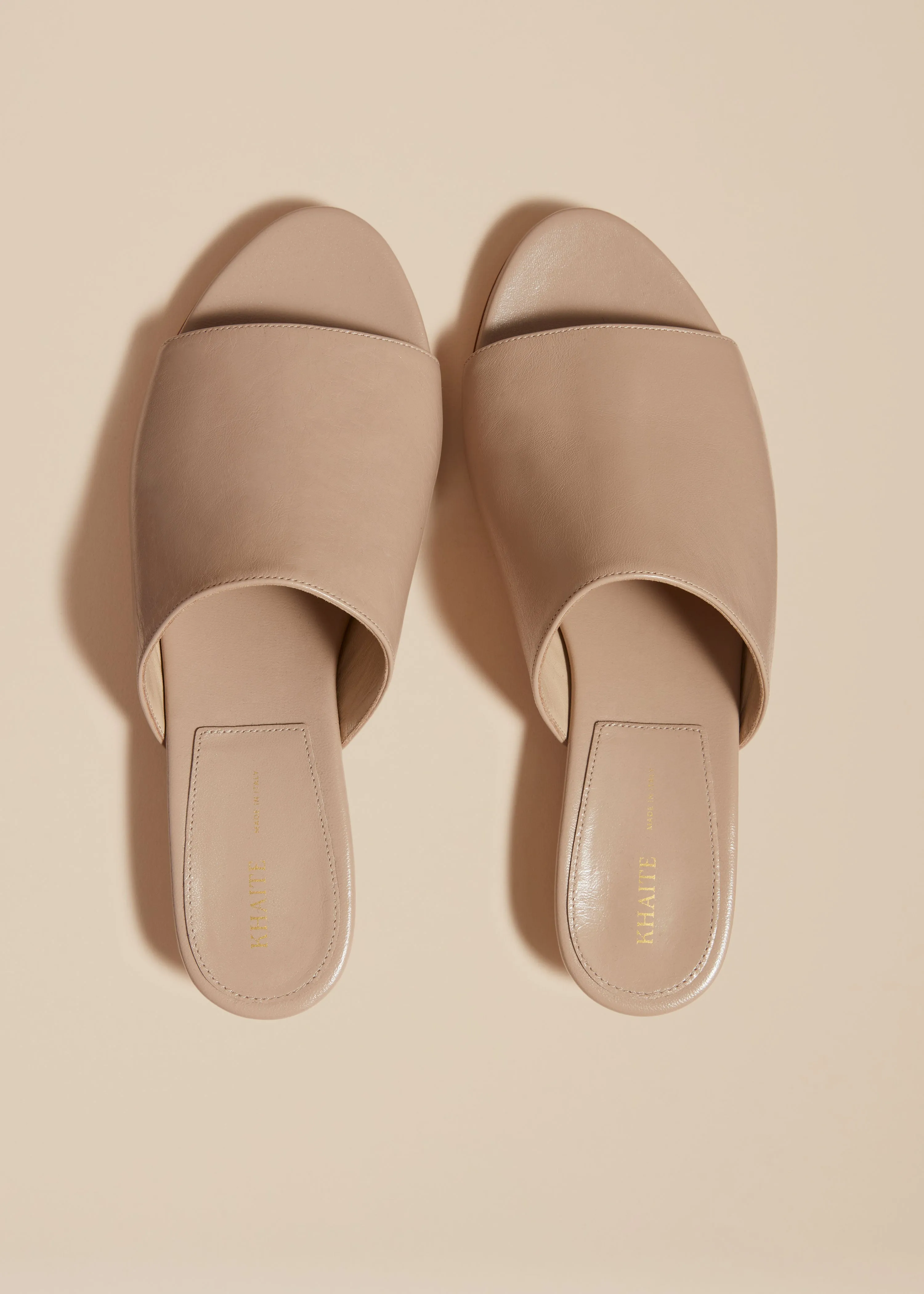 Marion Slide in Beige Leather sold by KHAITE product image thumbnail 3