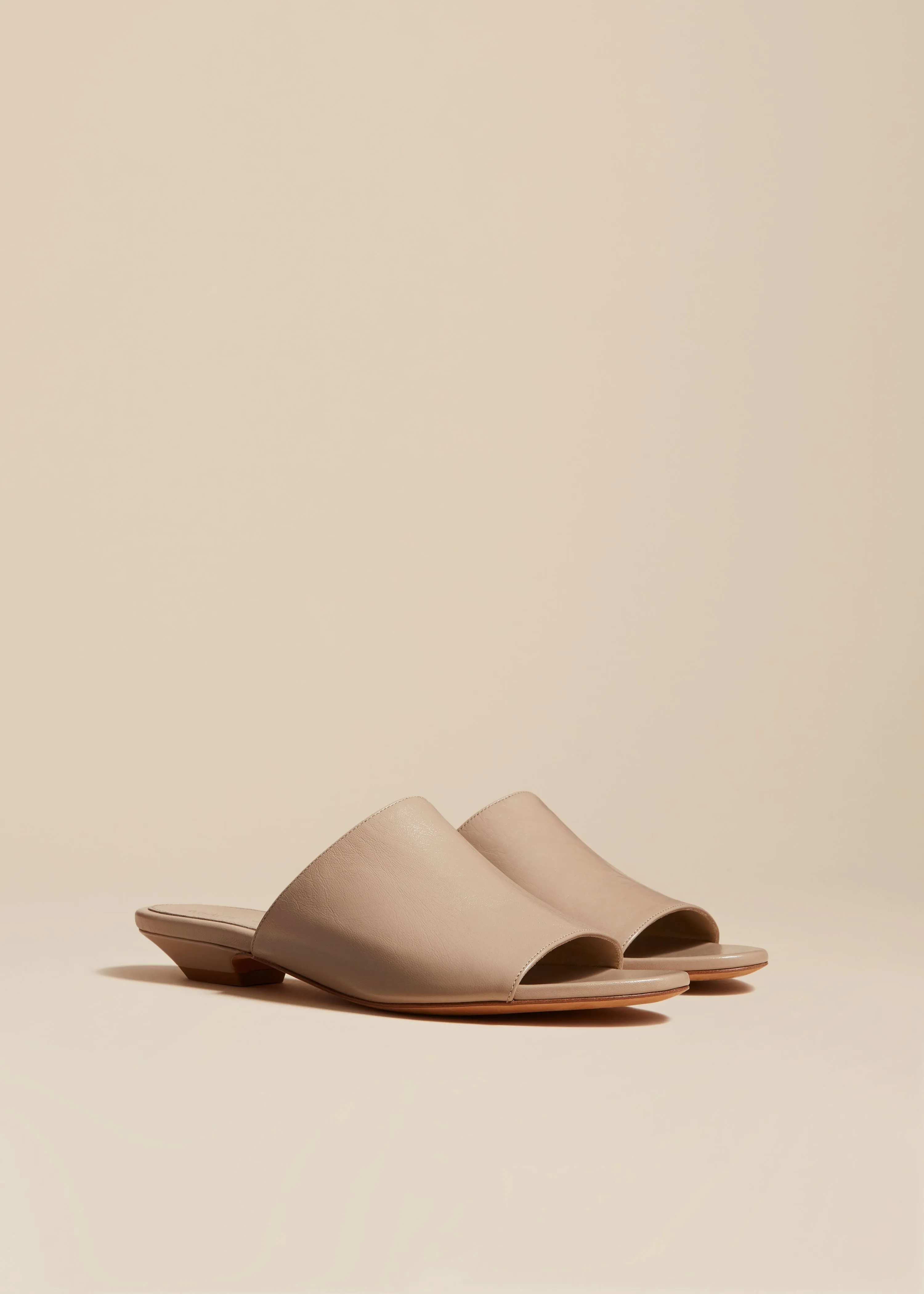 Marion Slide in Beige Leather sold by KHAITE product image thumbnail 2
