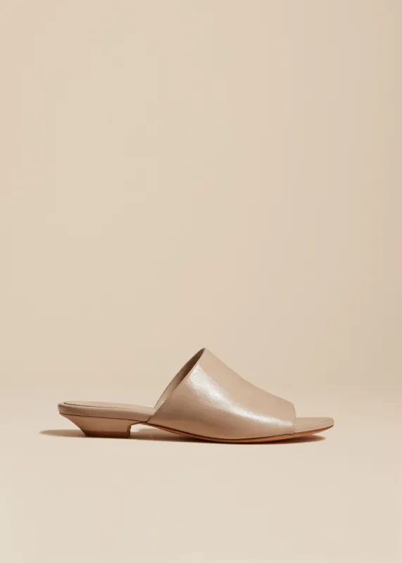 Marion Slide in Beige Leather sold by KHAITE